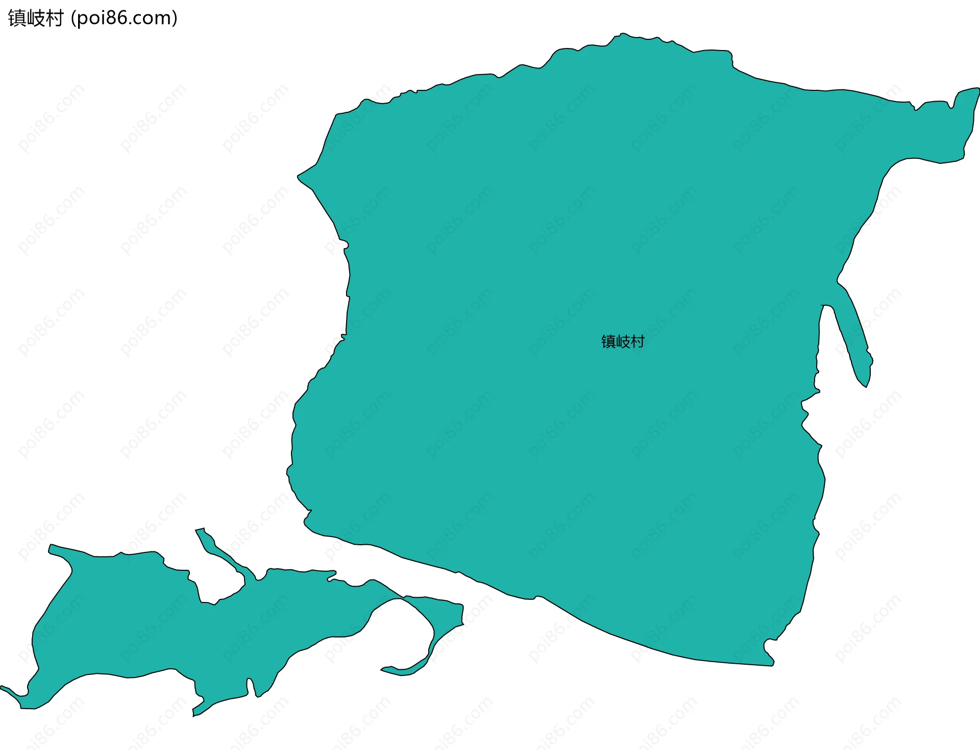 镇岐村边界地图
