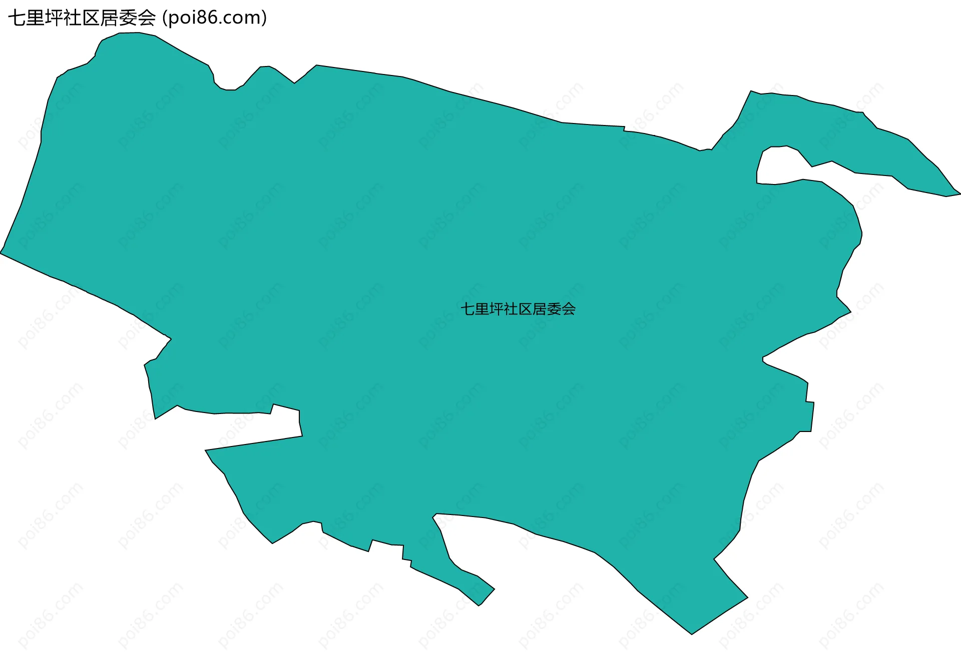 七里坪社区居委会边界地图