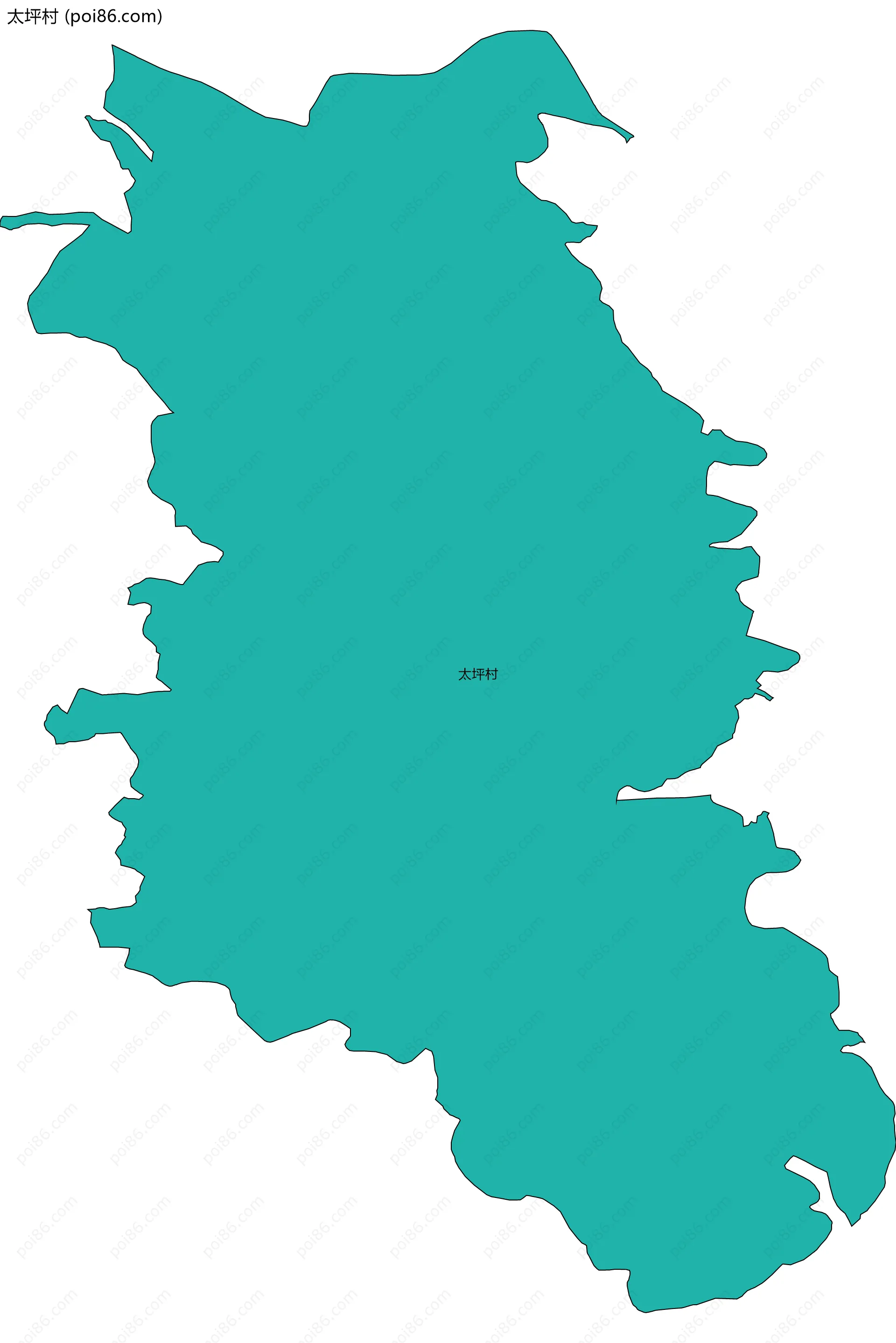 太坪村边界地图