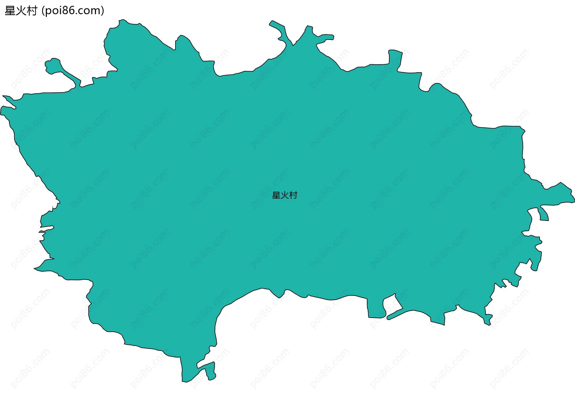 星火村边界地图