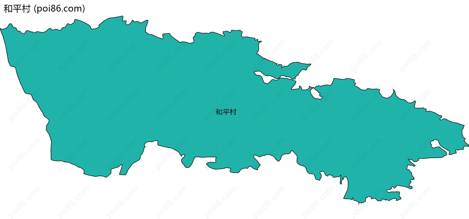 和平村边界地图