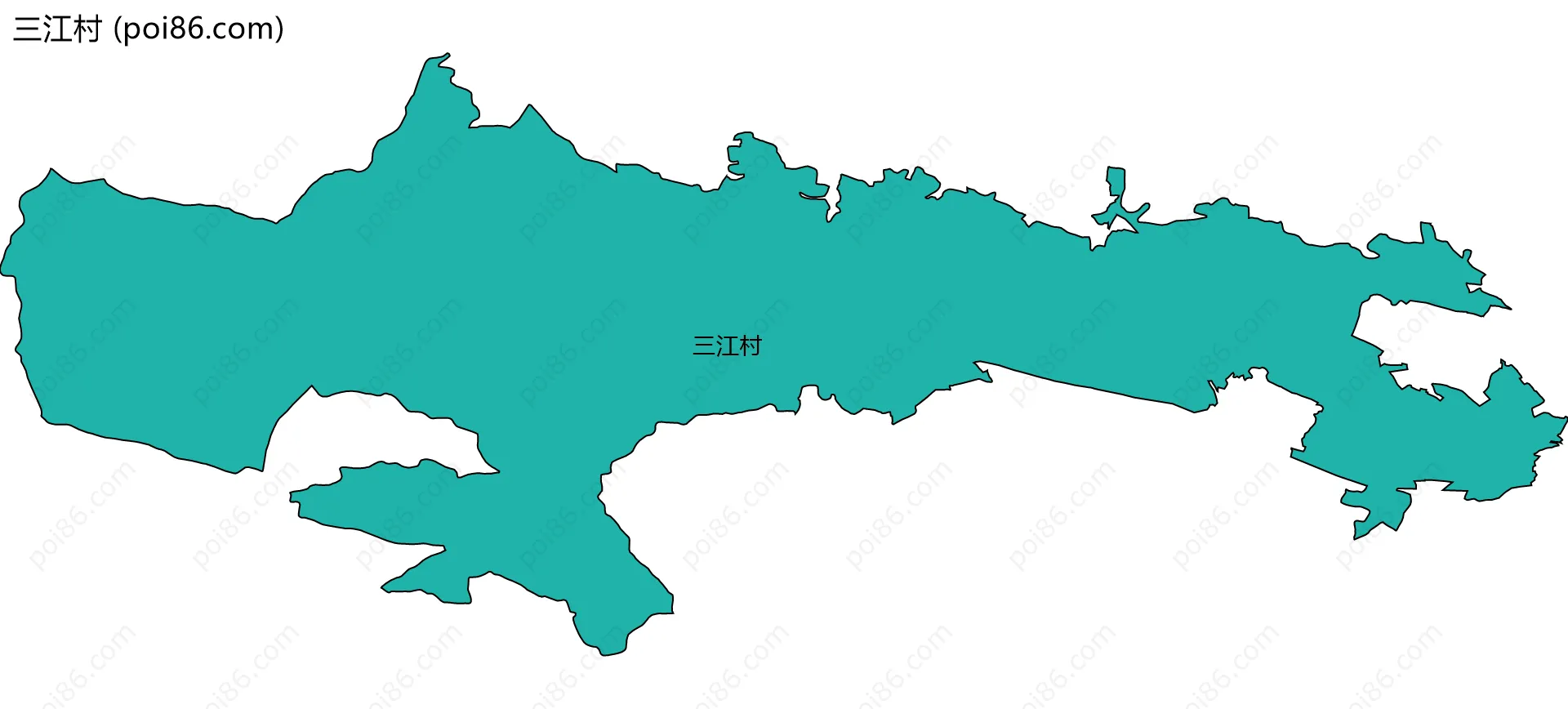 三江村边界地图