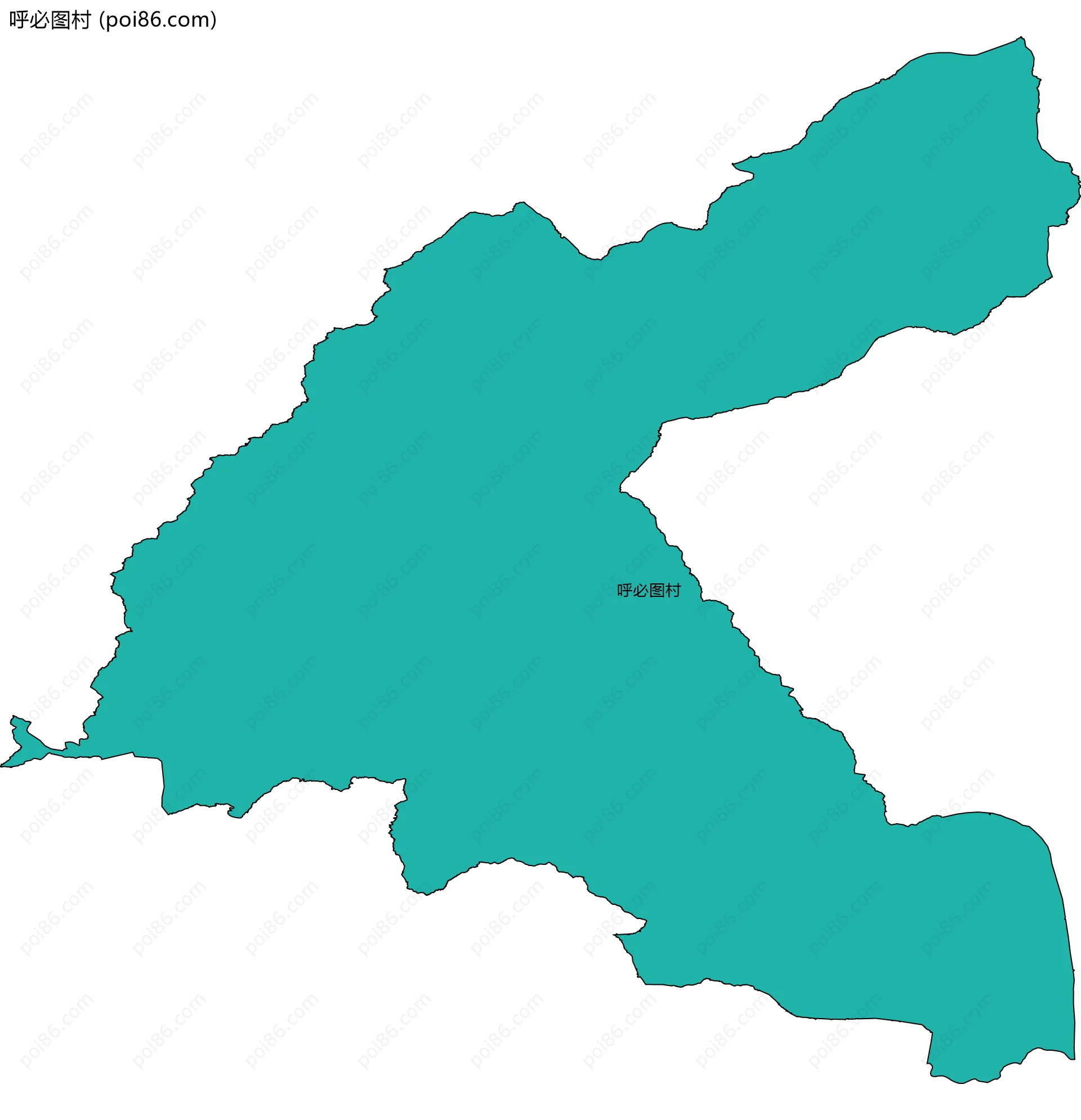 呼必图村边界地图