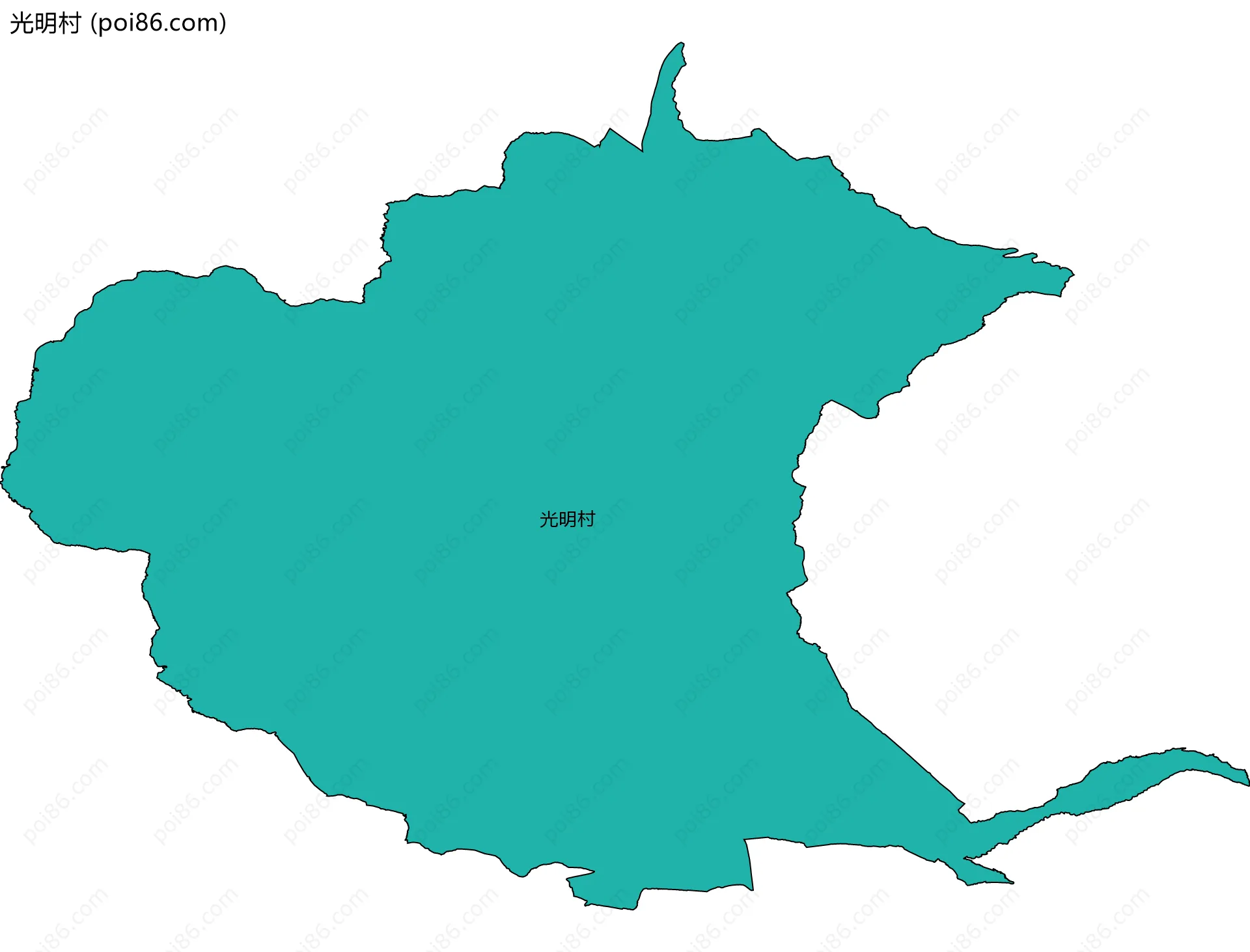 光明村边界地图
