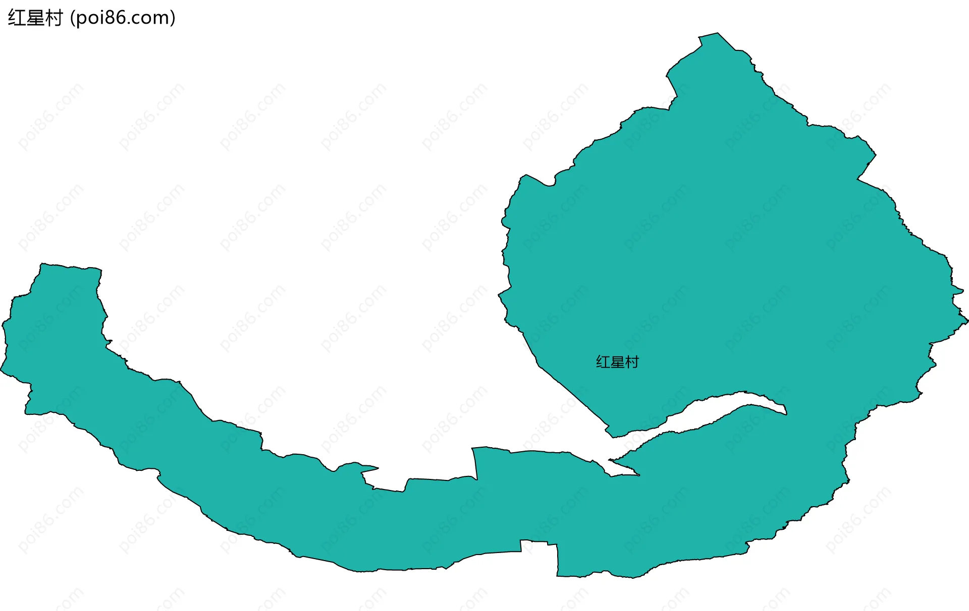 红星村边界地图