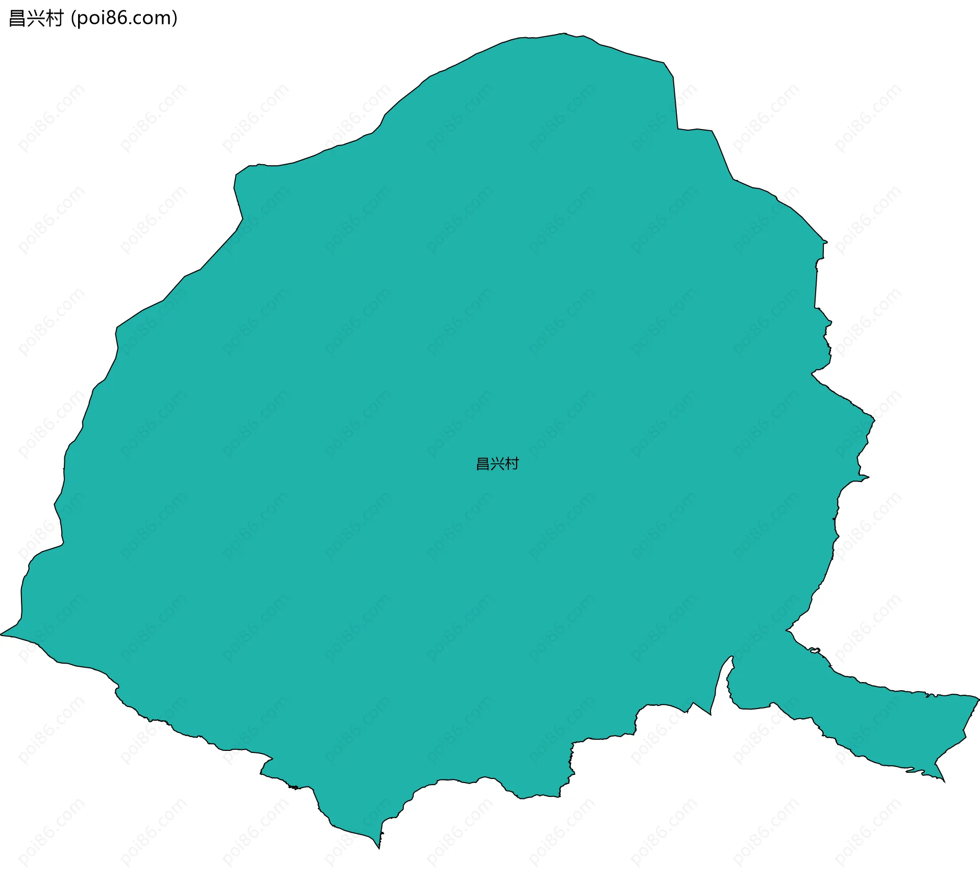 昌兴村边界地图