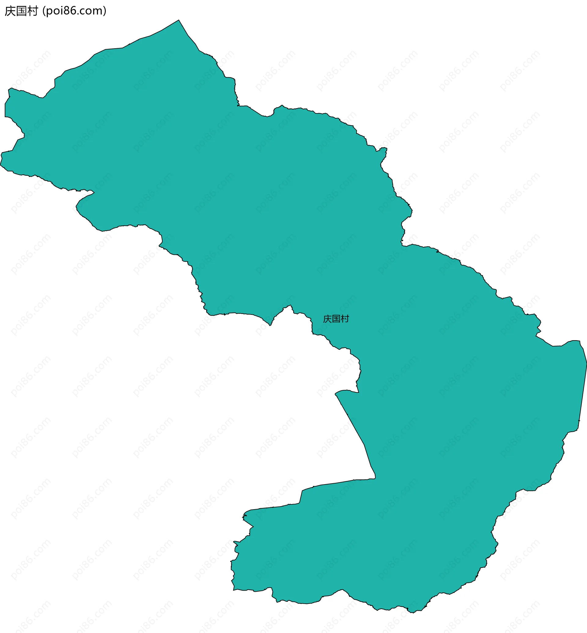 庆国村边界地图