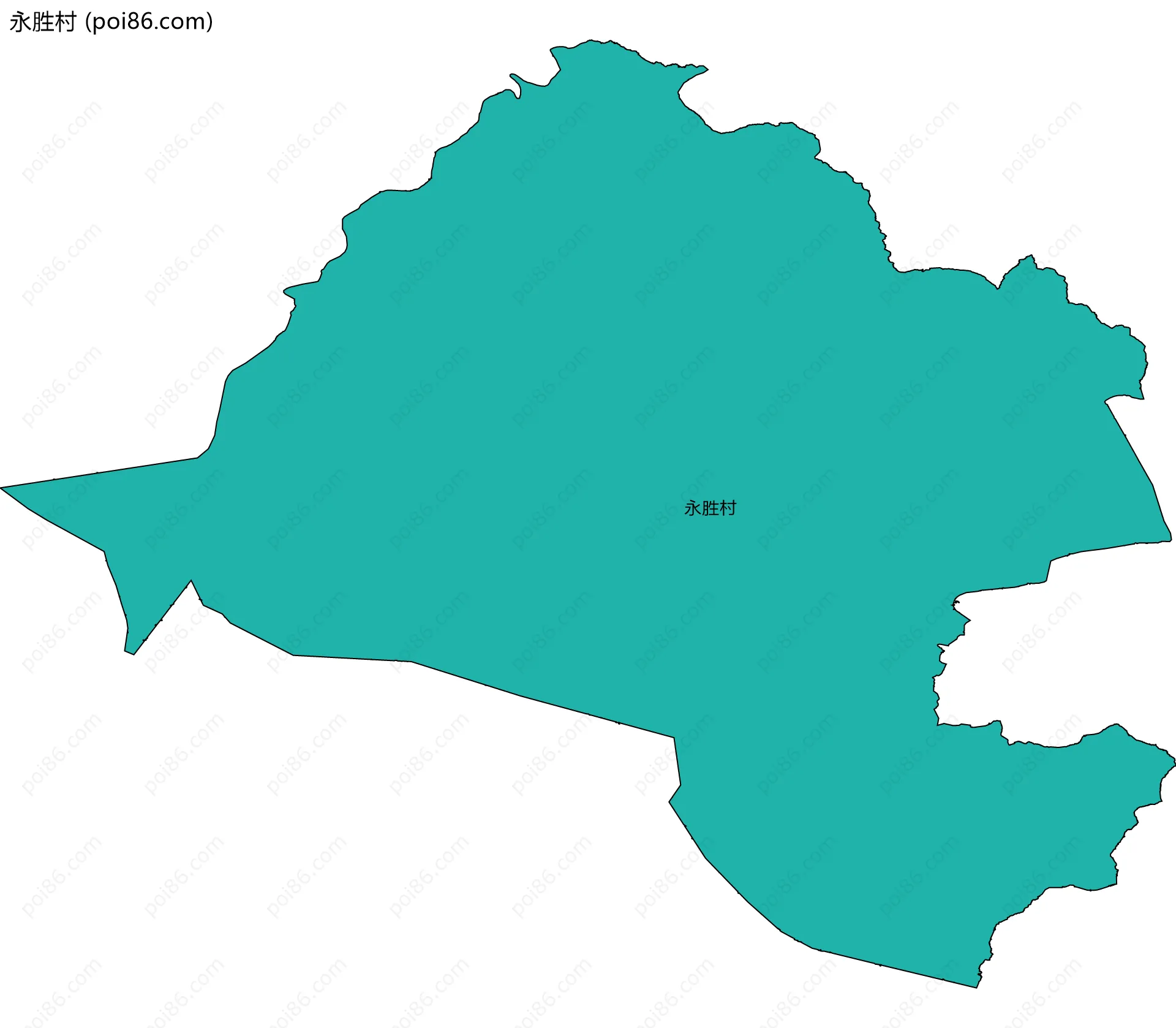 永胜村边界地图