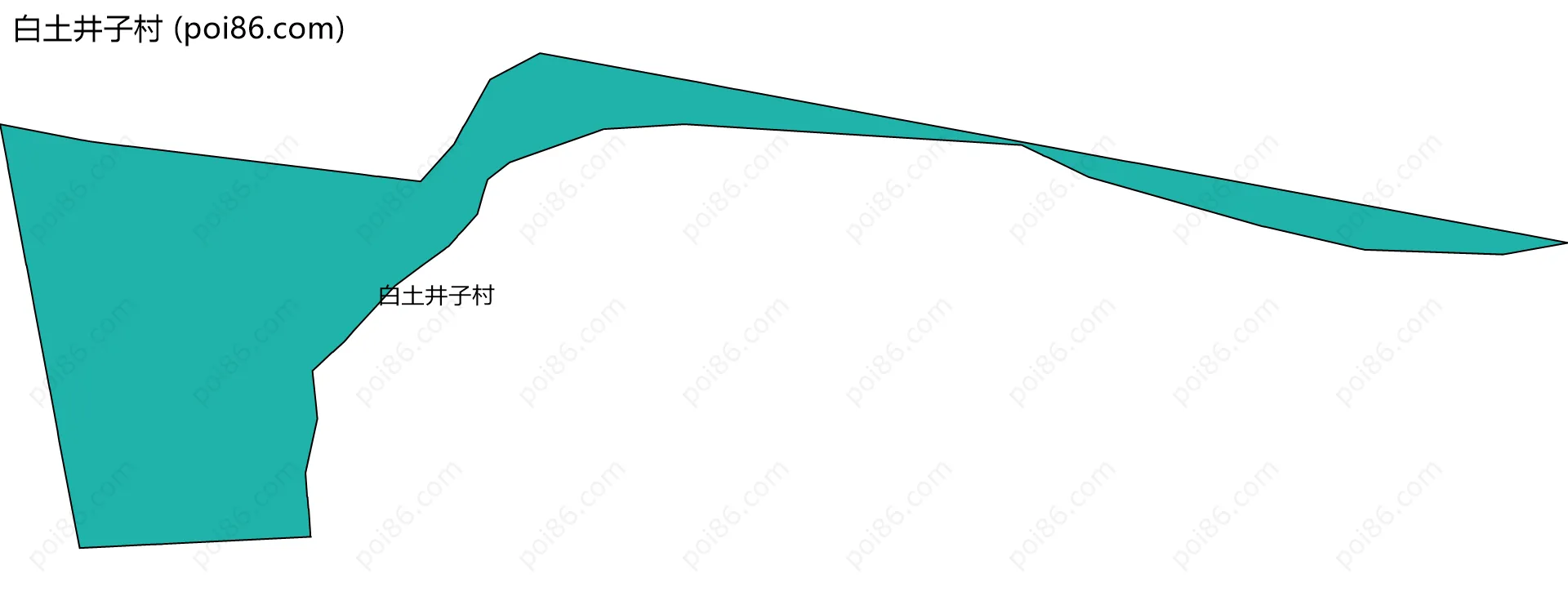 白土井子村边界地图