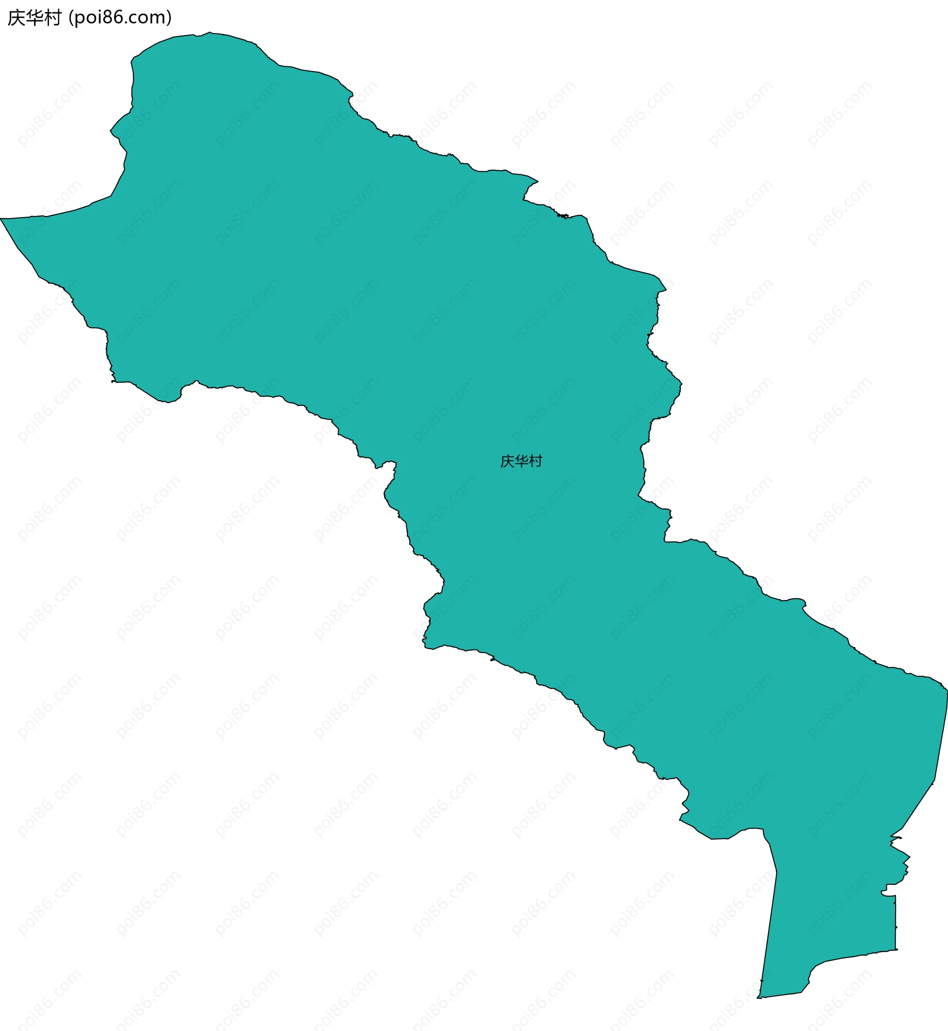 庆华村边界地图