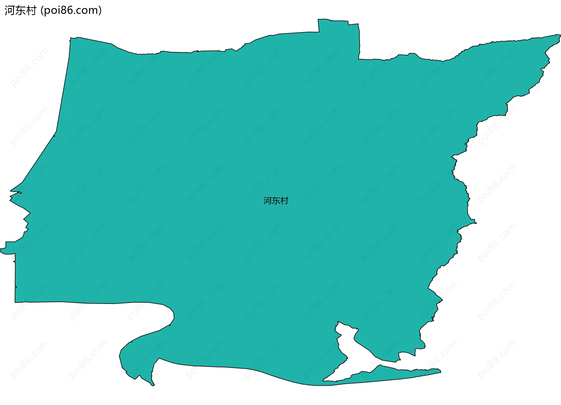 河东村边界地图