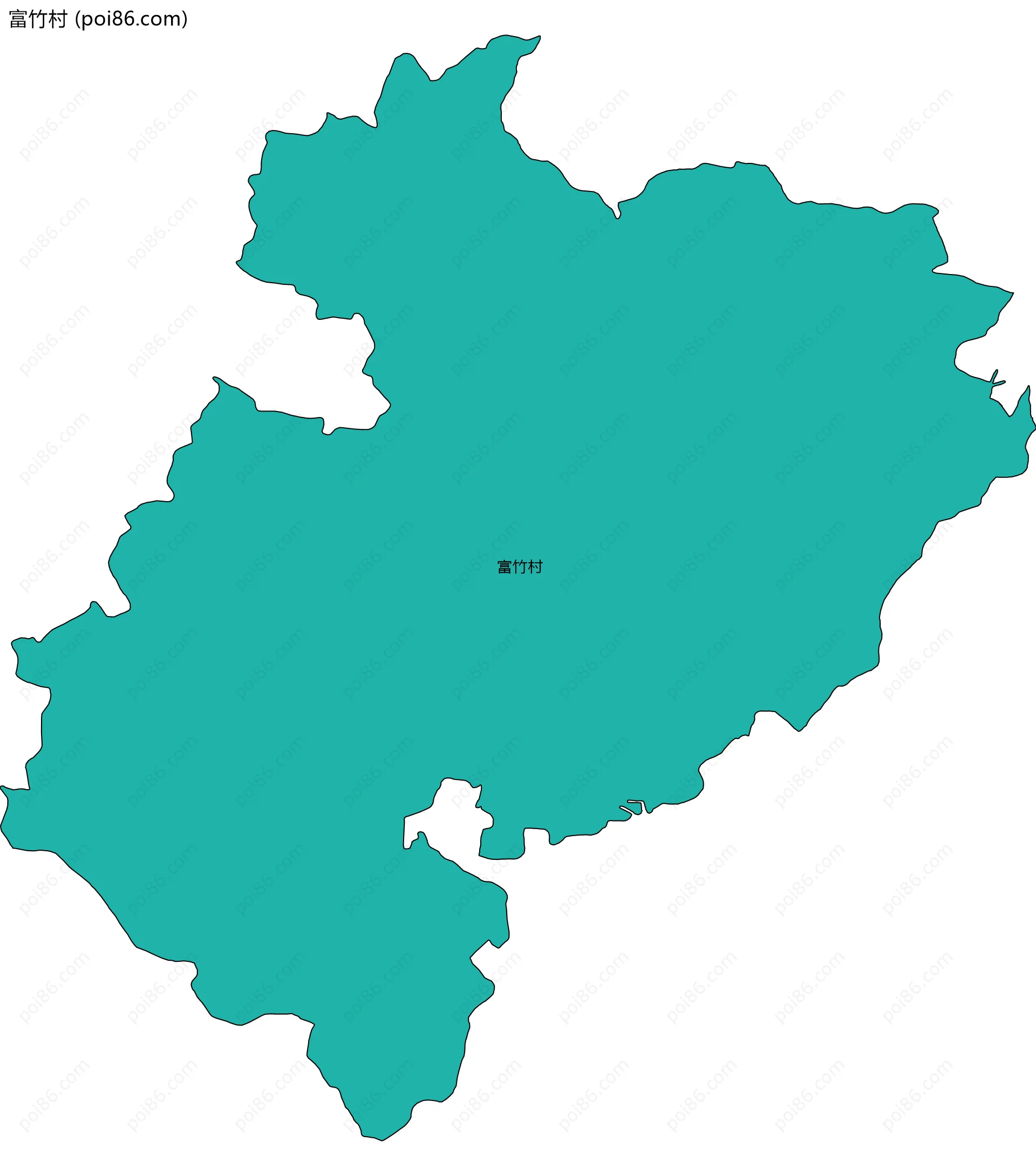 富竹村边界地图