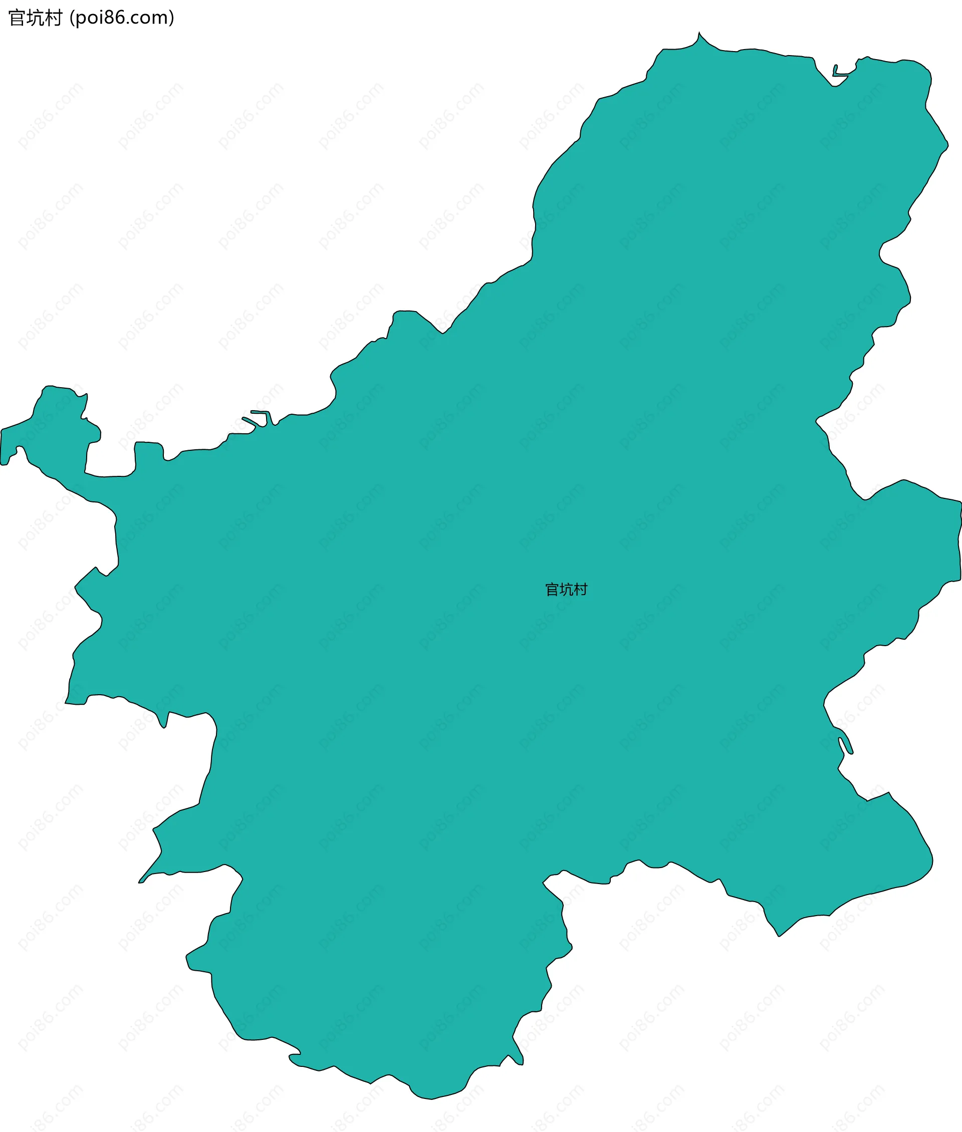 官坑村边界地图
