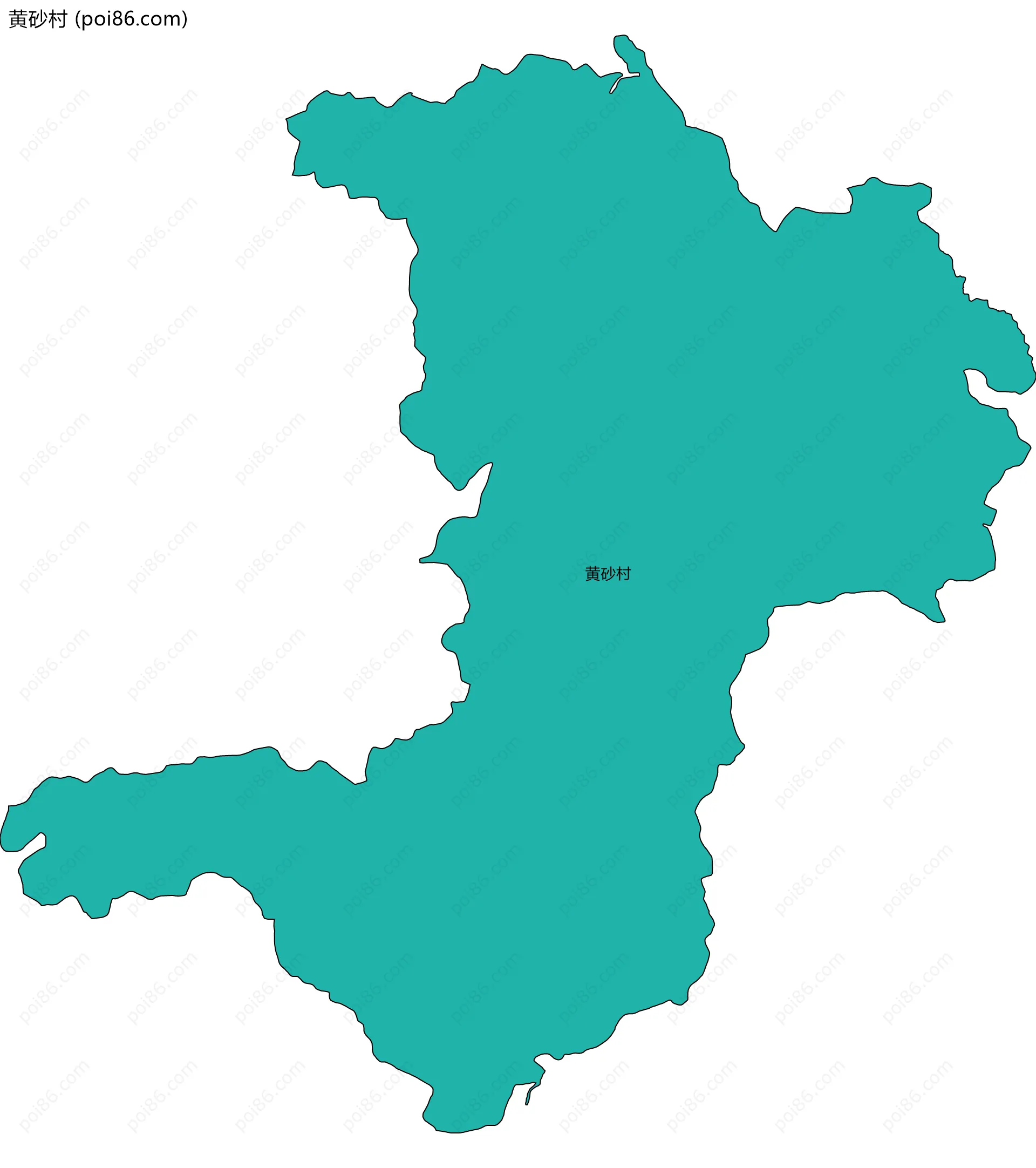 黄砂村边界地图