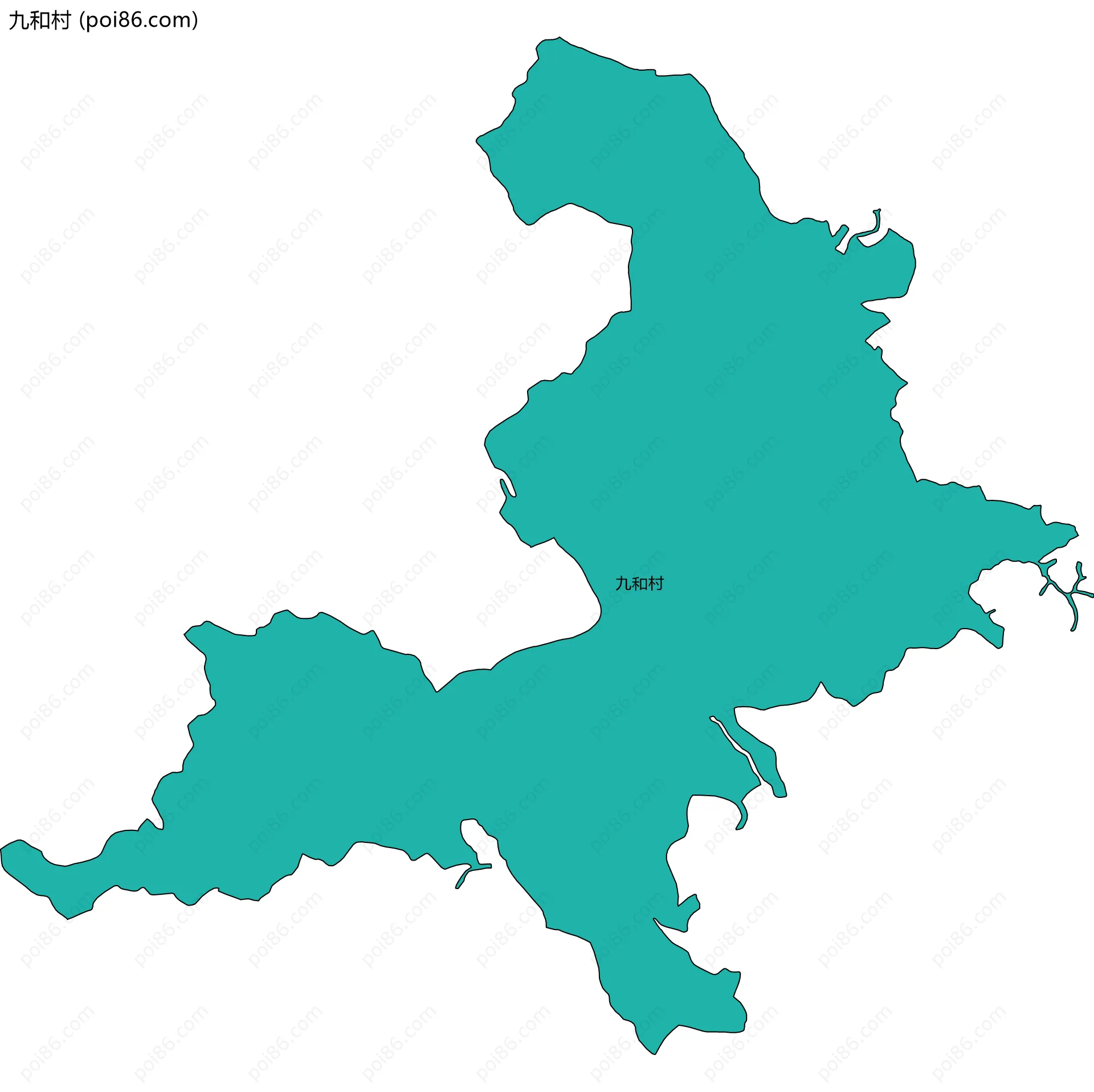 九和村边界地图