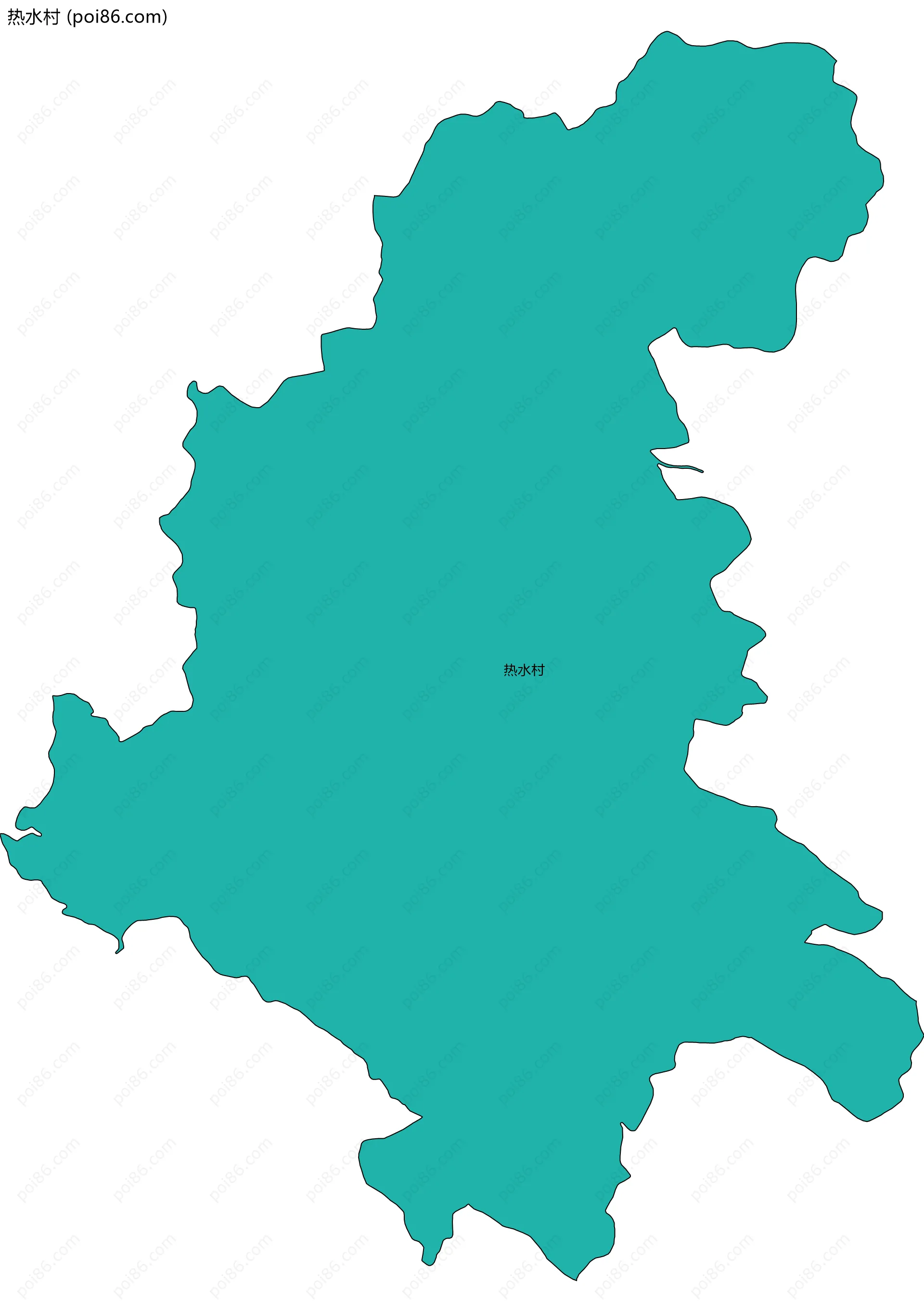 热水村边界地图