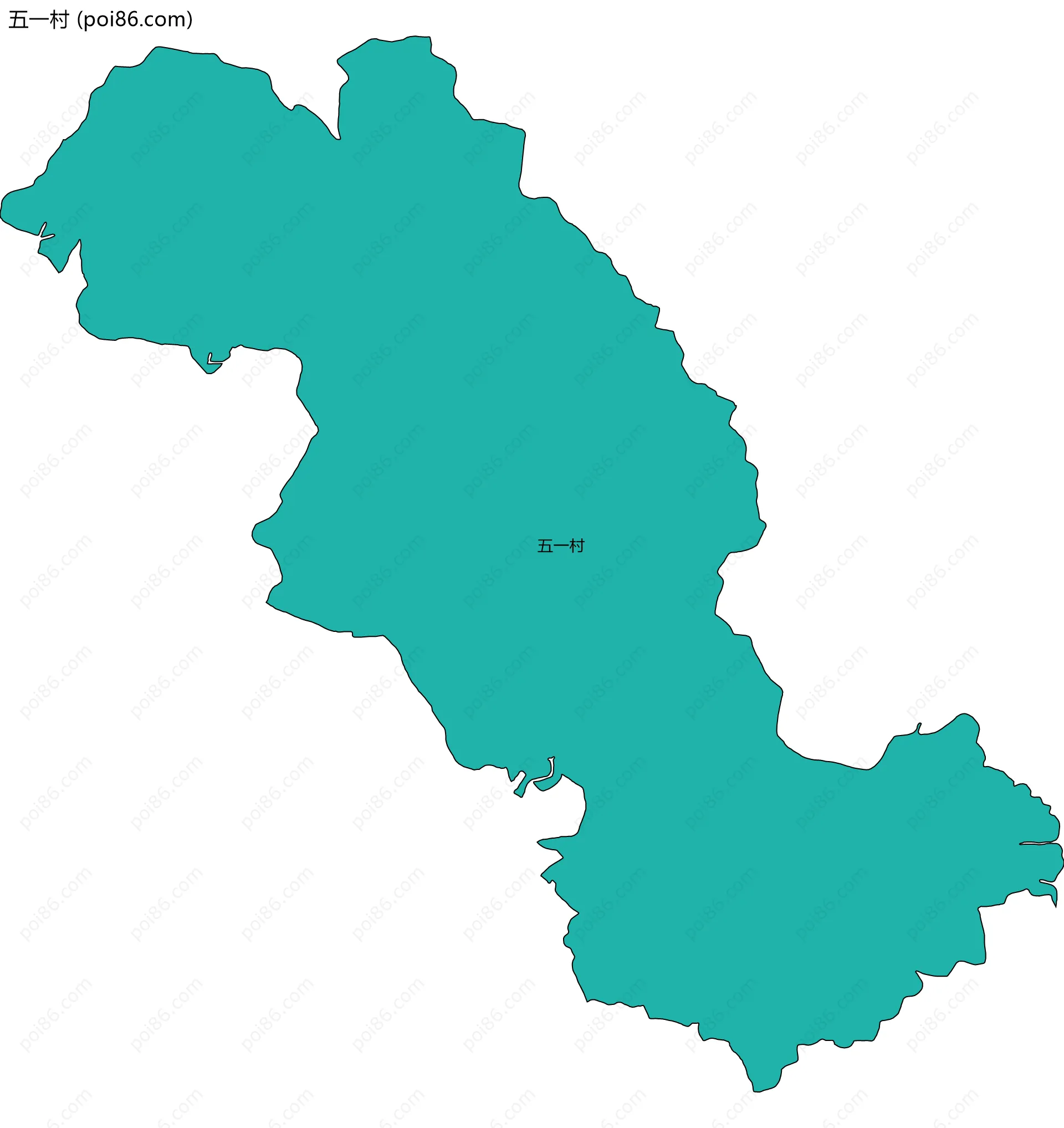 五一村边界地图