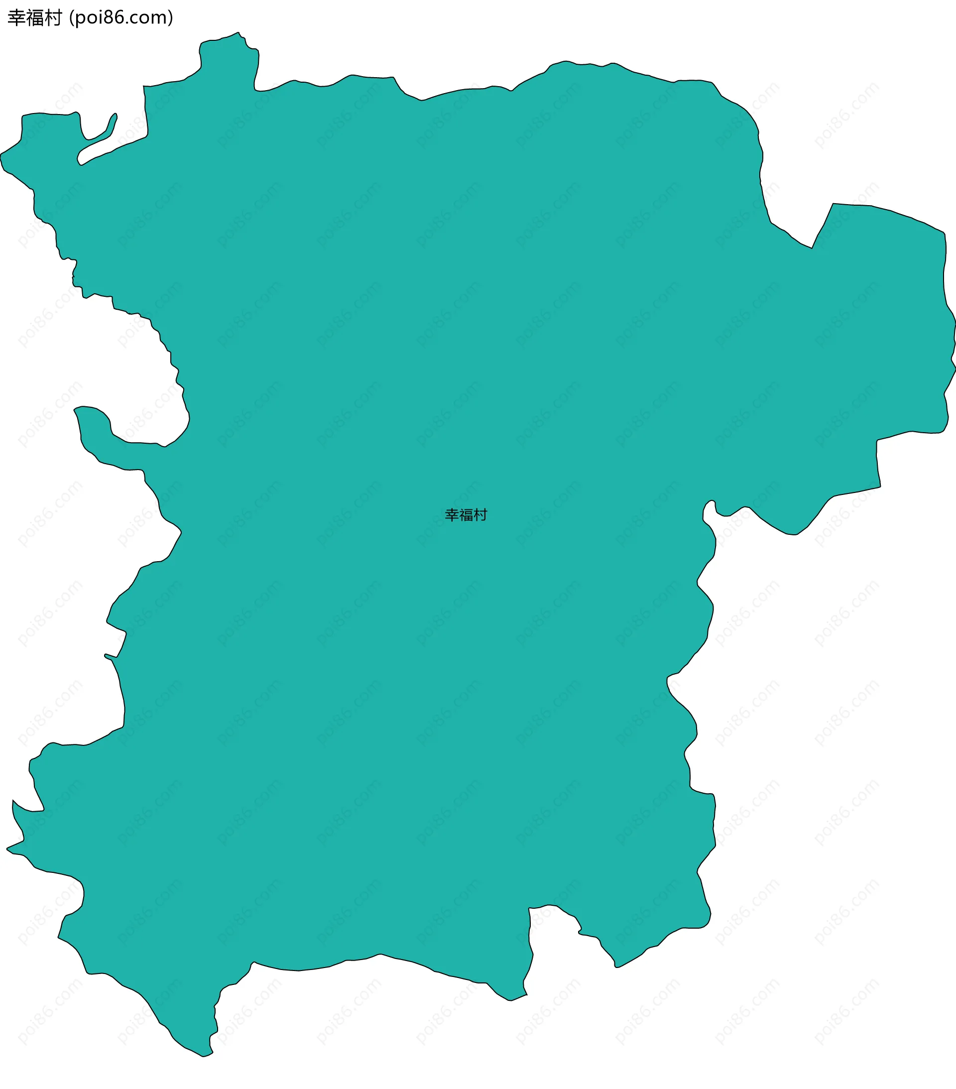 幸福村边界地图