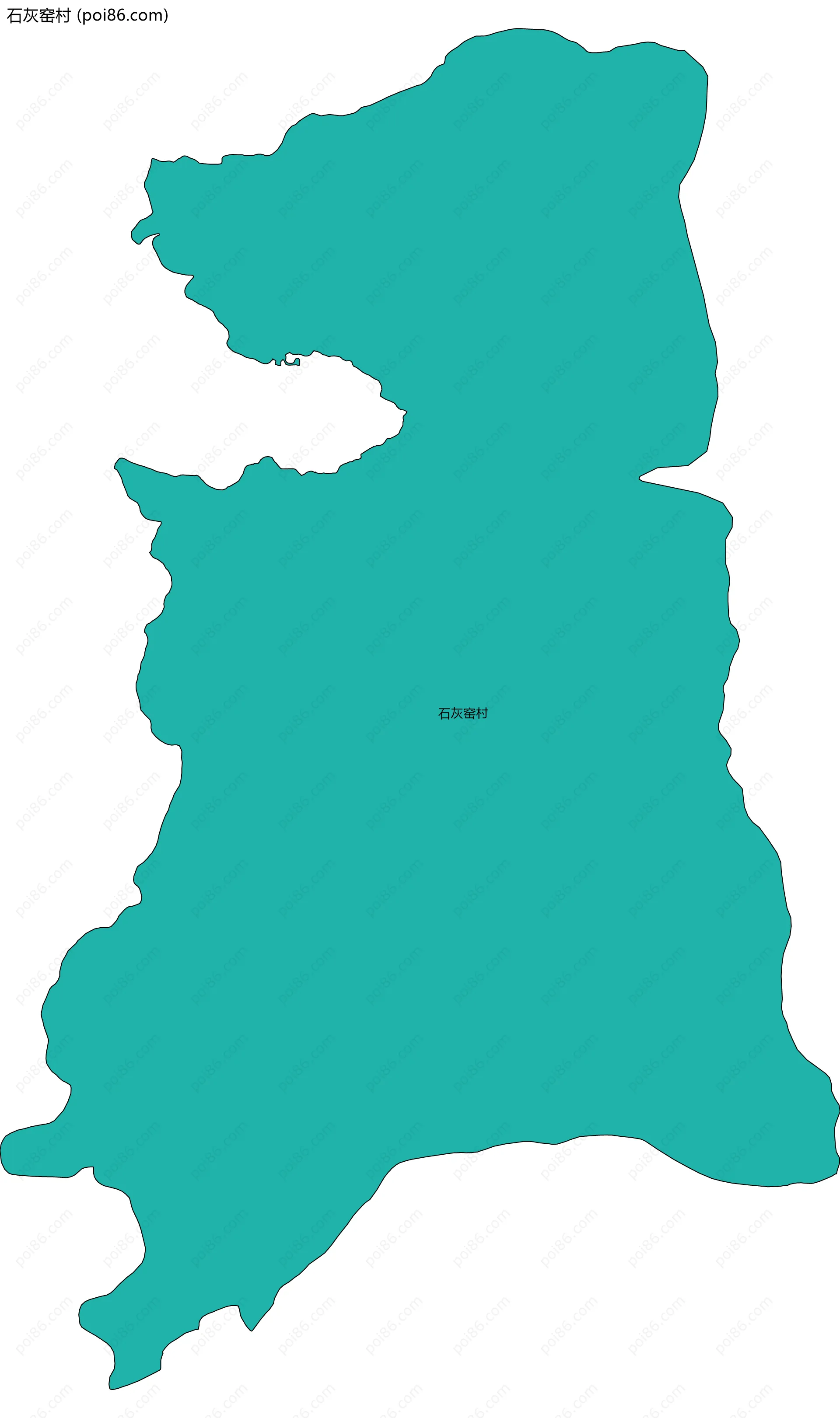 石灰窑村边界地图