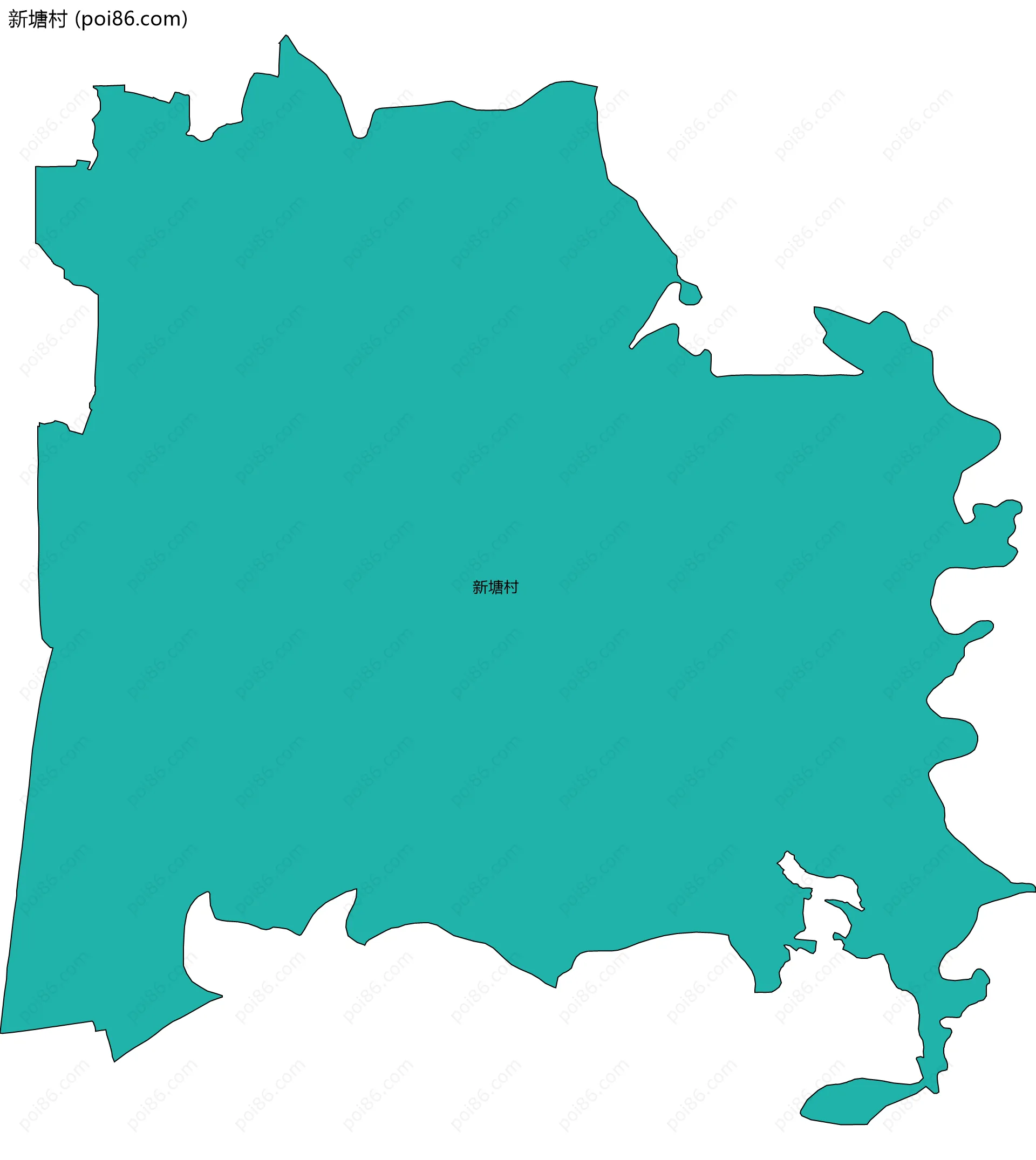 新塘村边界地图