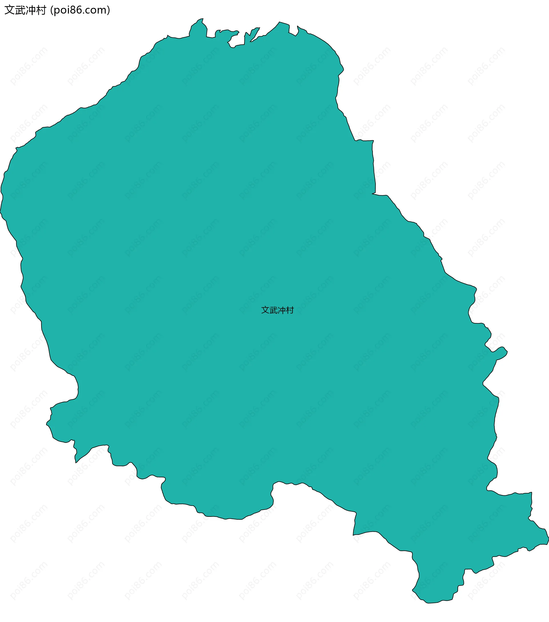 文武冲村边界地图