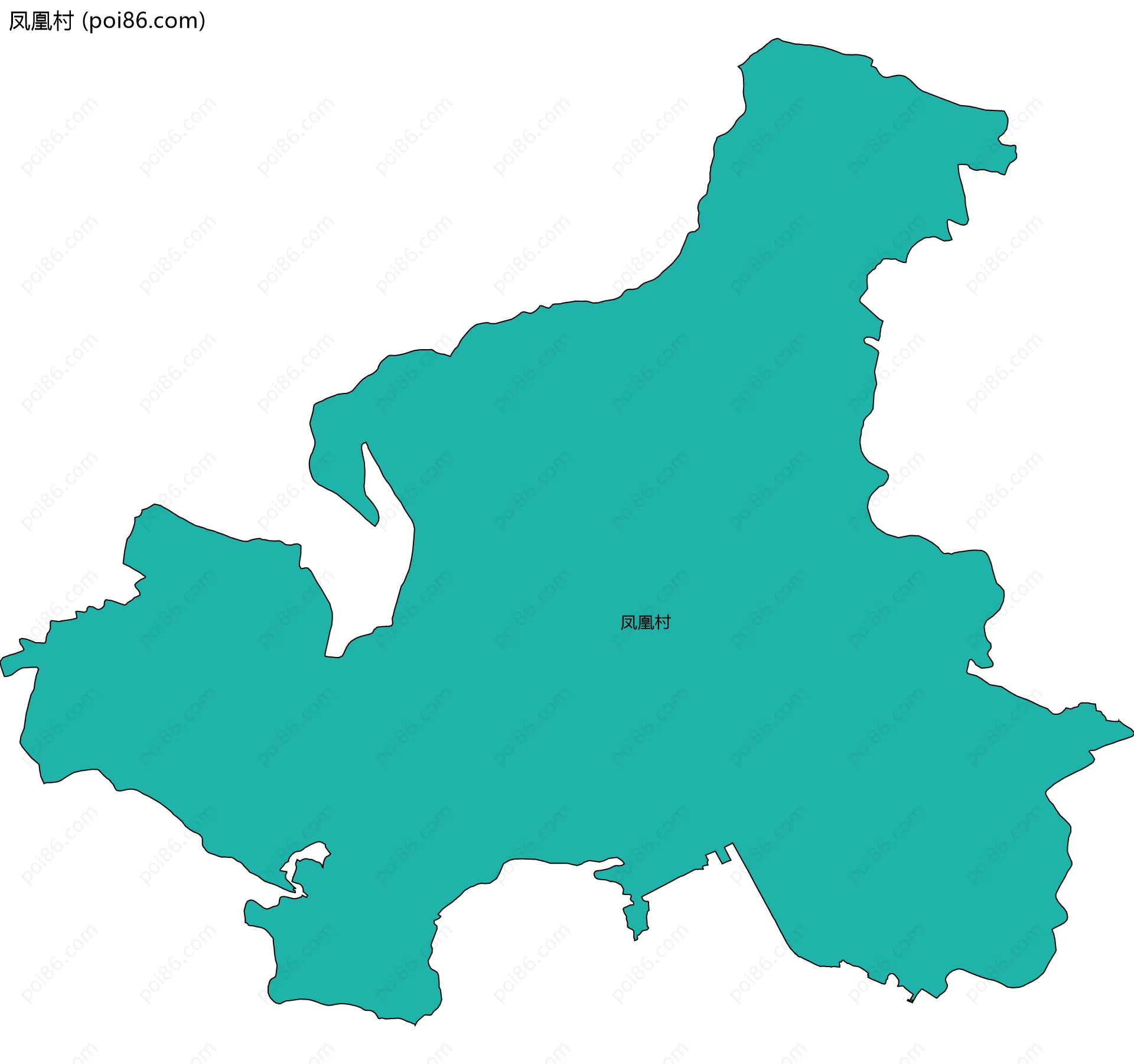 凤凰村边界地图