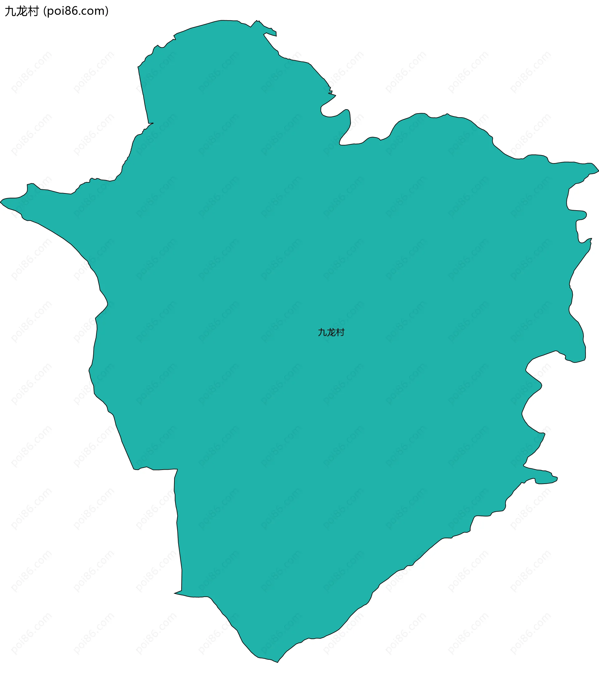 九龙村边界地图