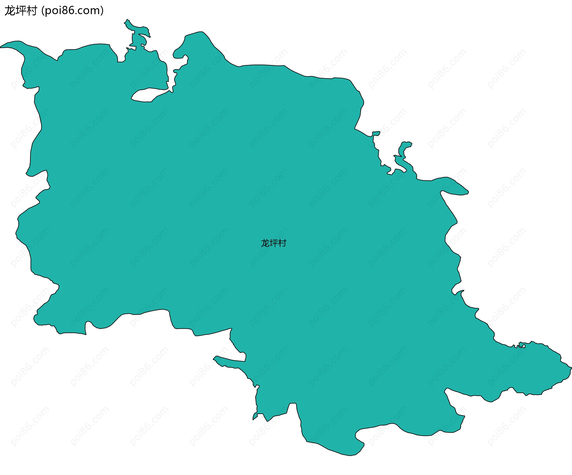 龙坪村边界地图