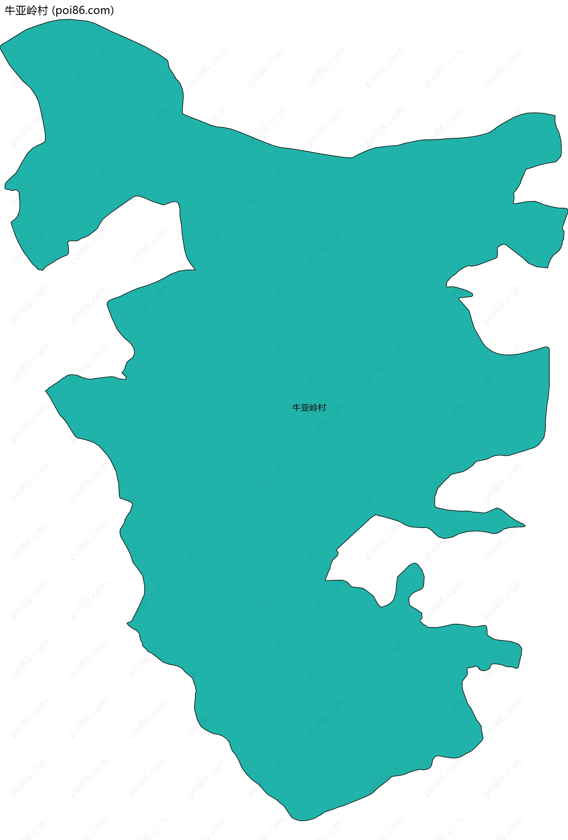 牛亚岭村边界地图