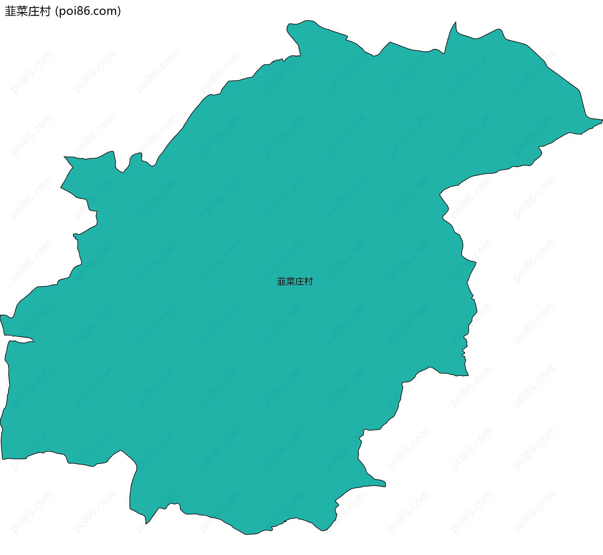 韮菜庄村边界地图