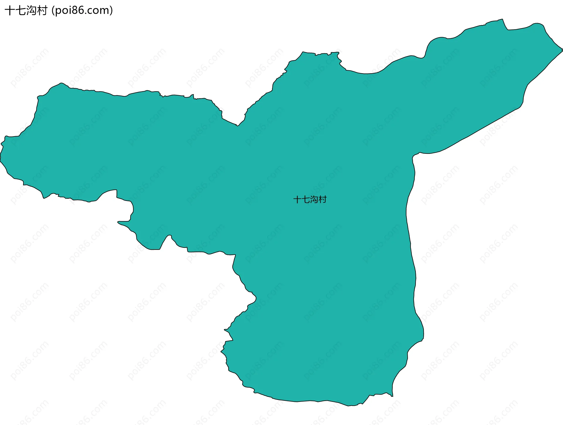 十七沟村边界地图