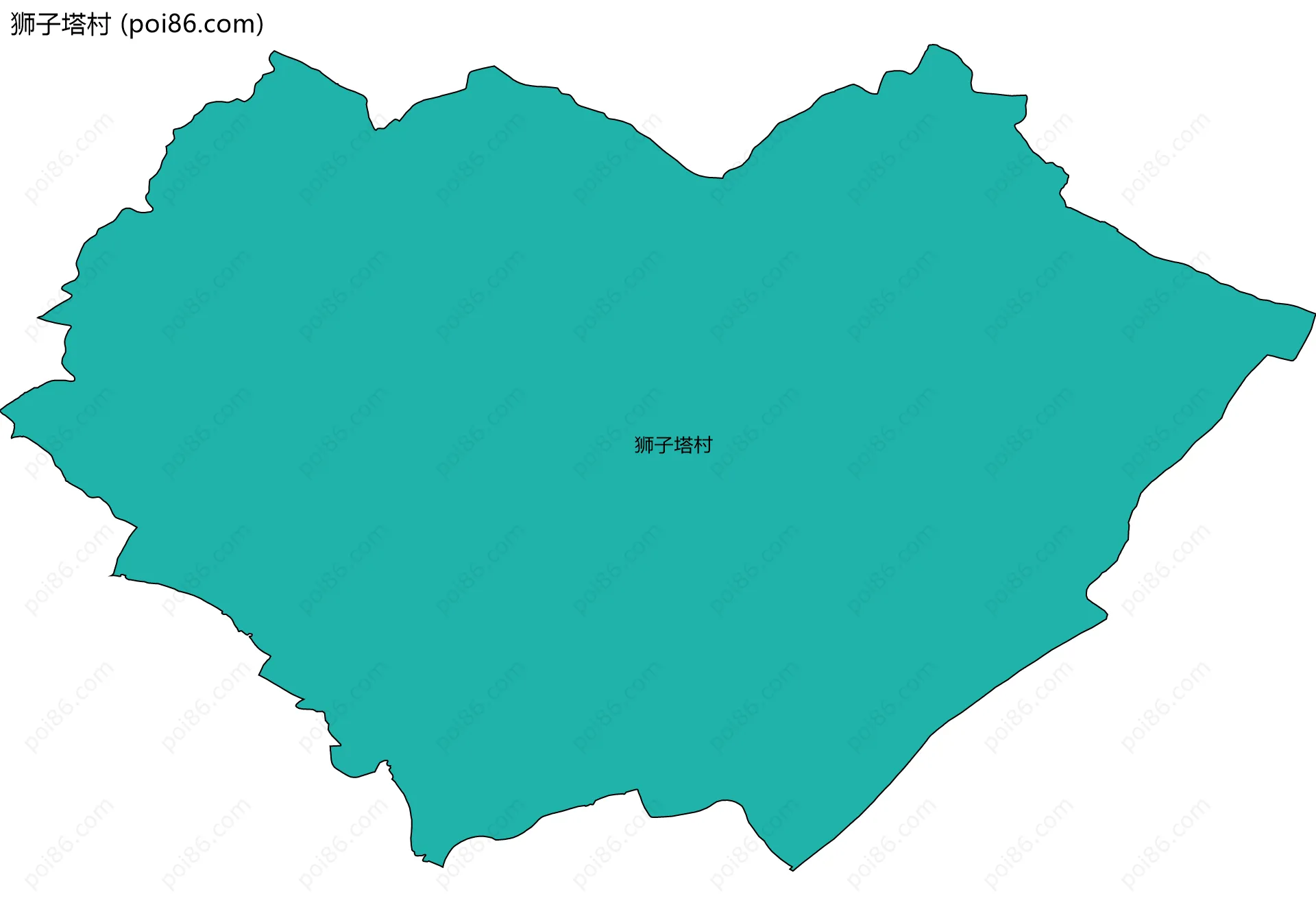 狮子塔村边界地图