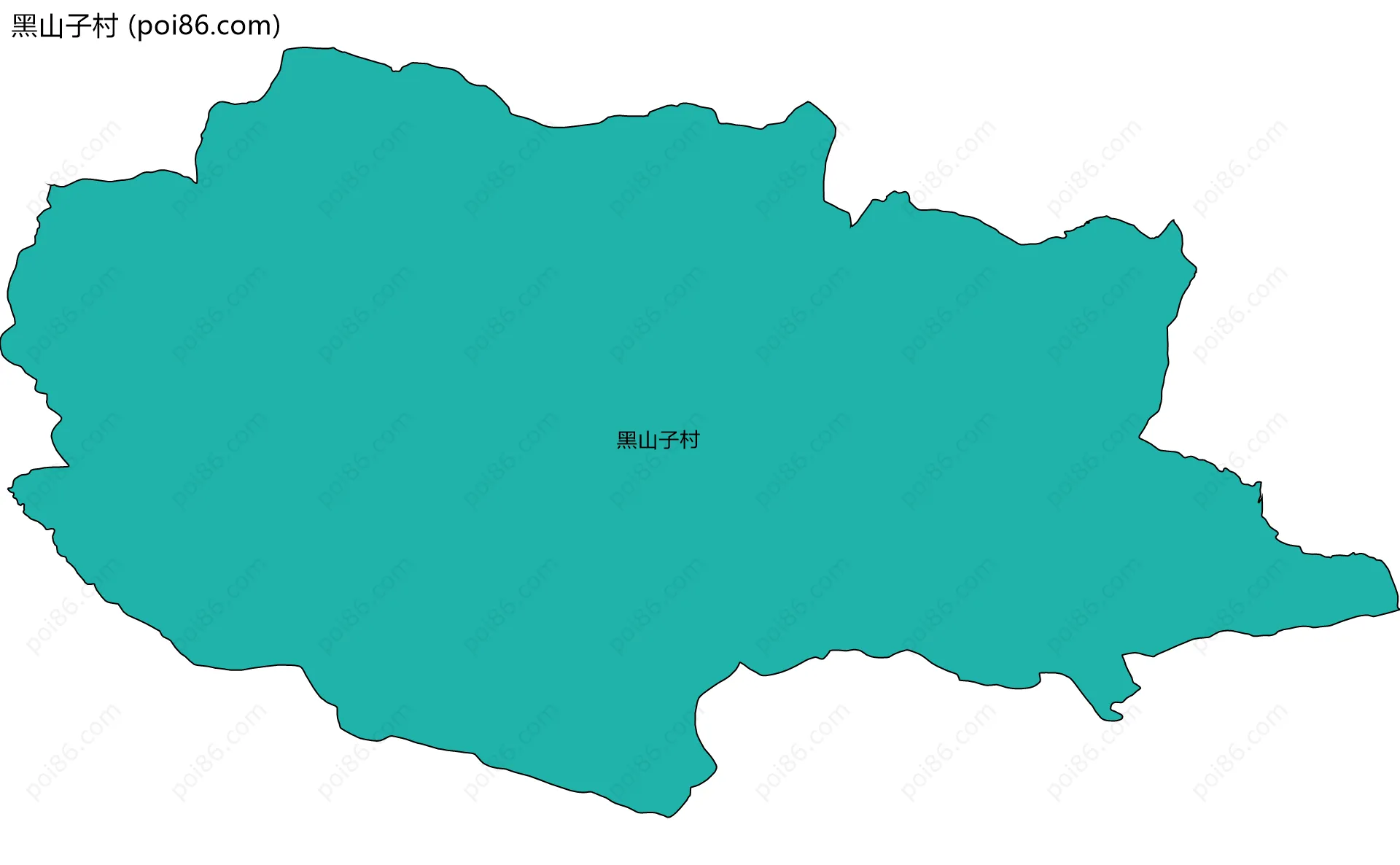 黑山子村边界地图