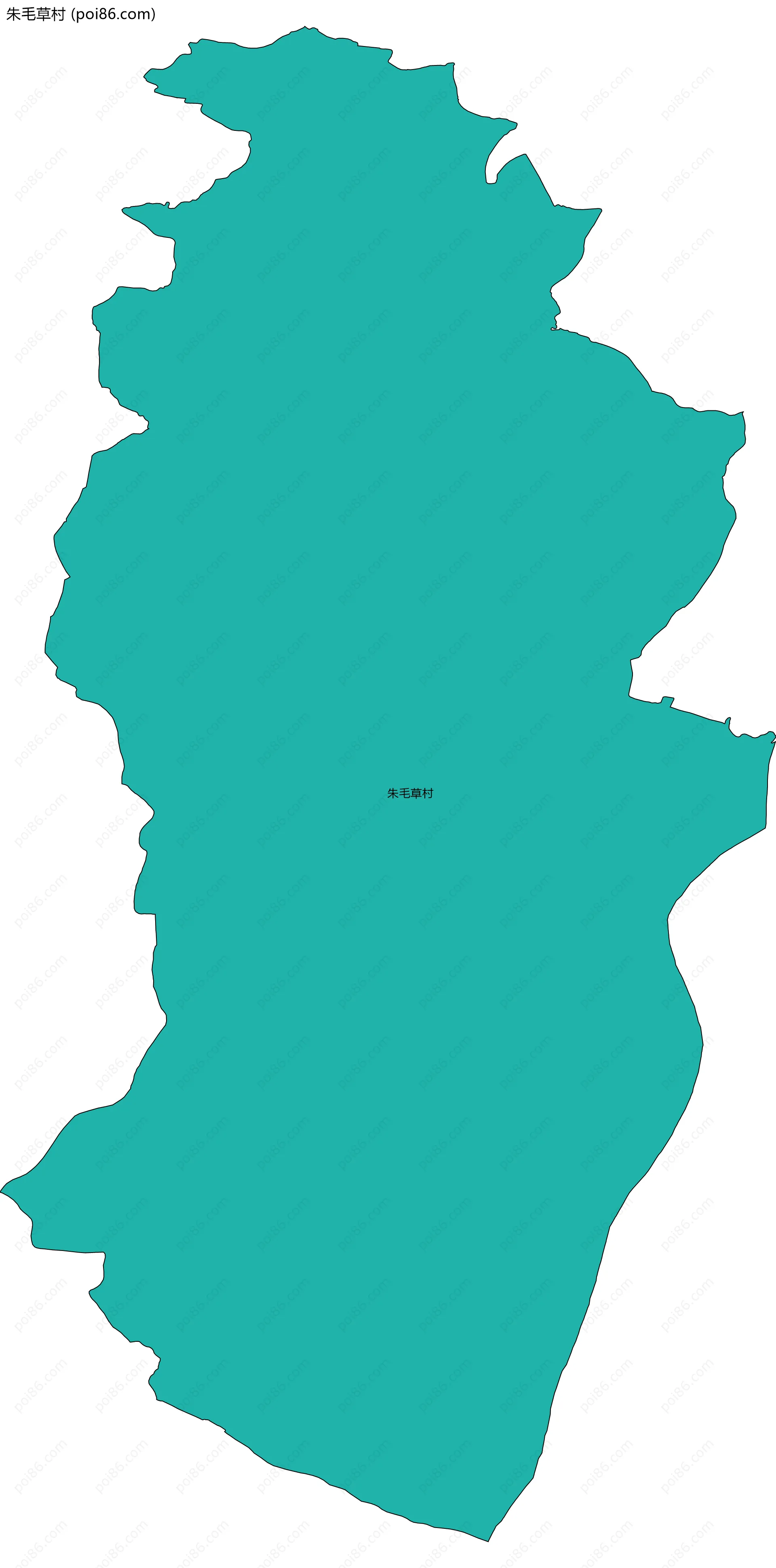 朱毛草村边界地图