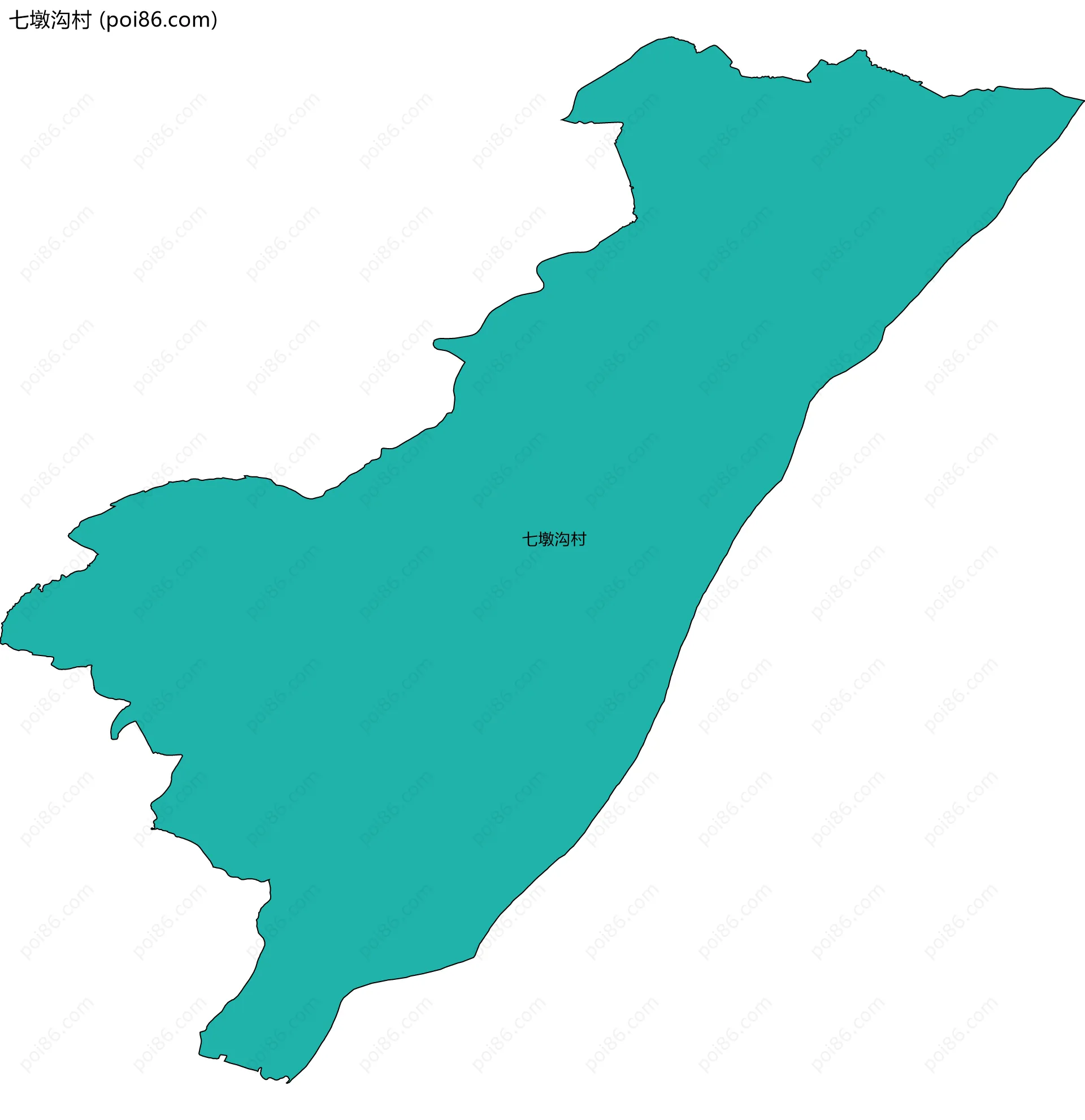 七墩沟村边界地图