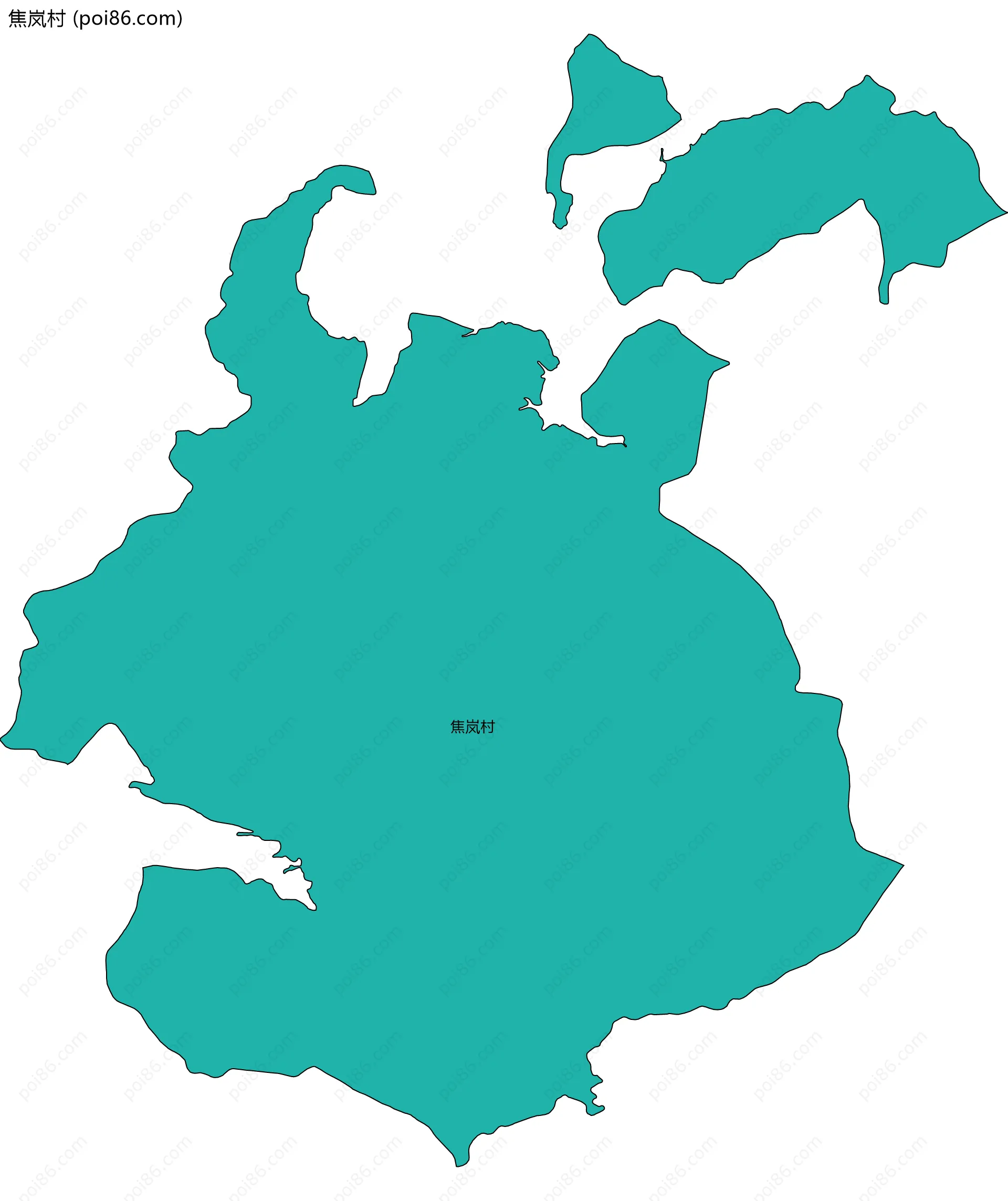 焦岚村边界地图
