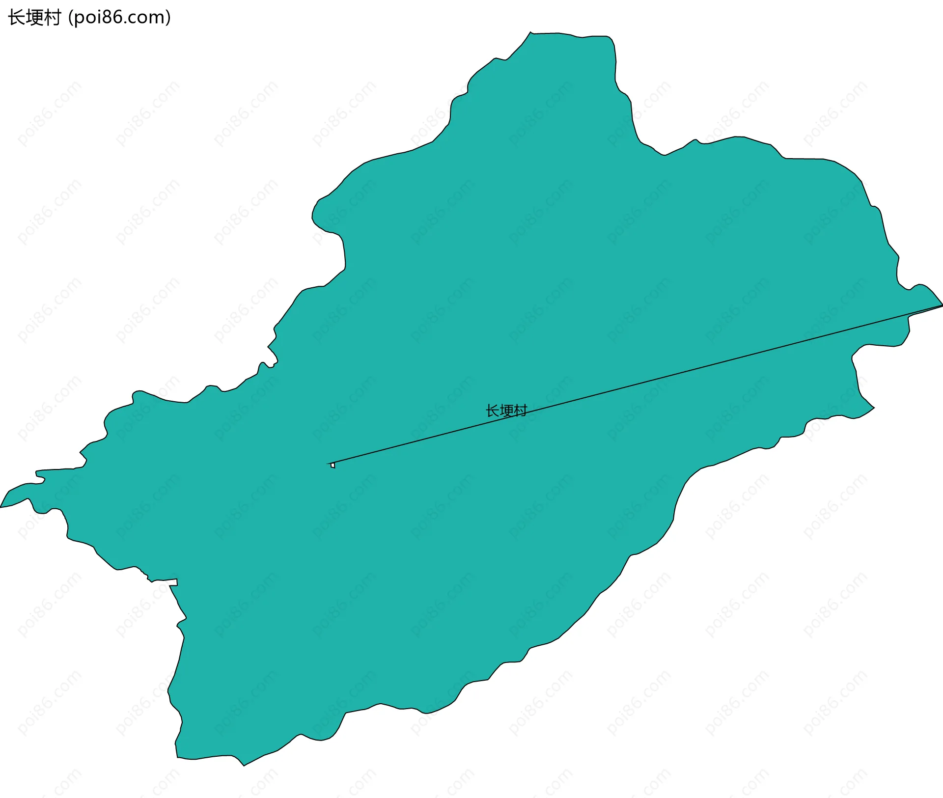长埂村边界地图