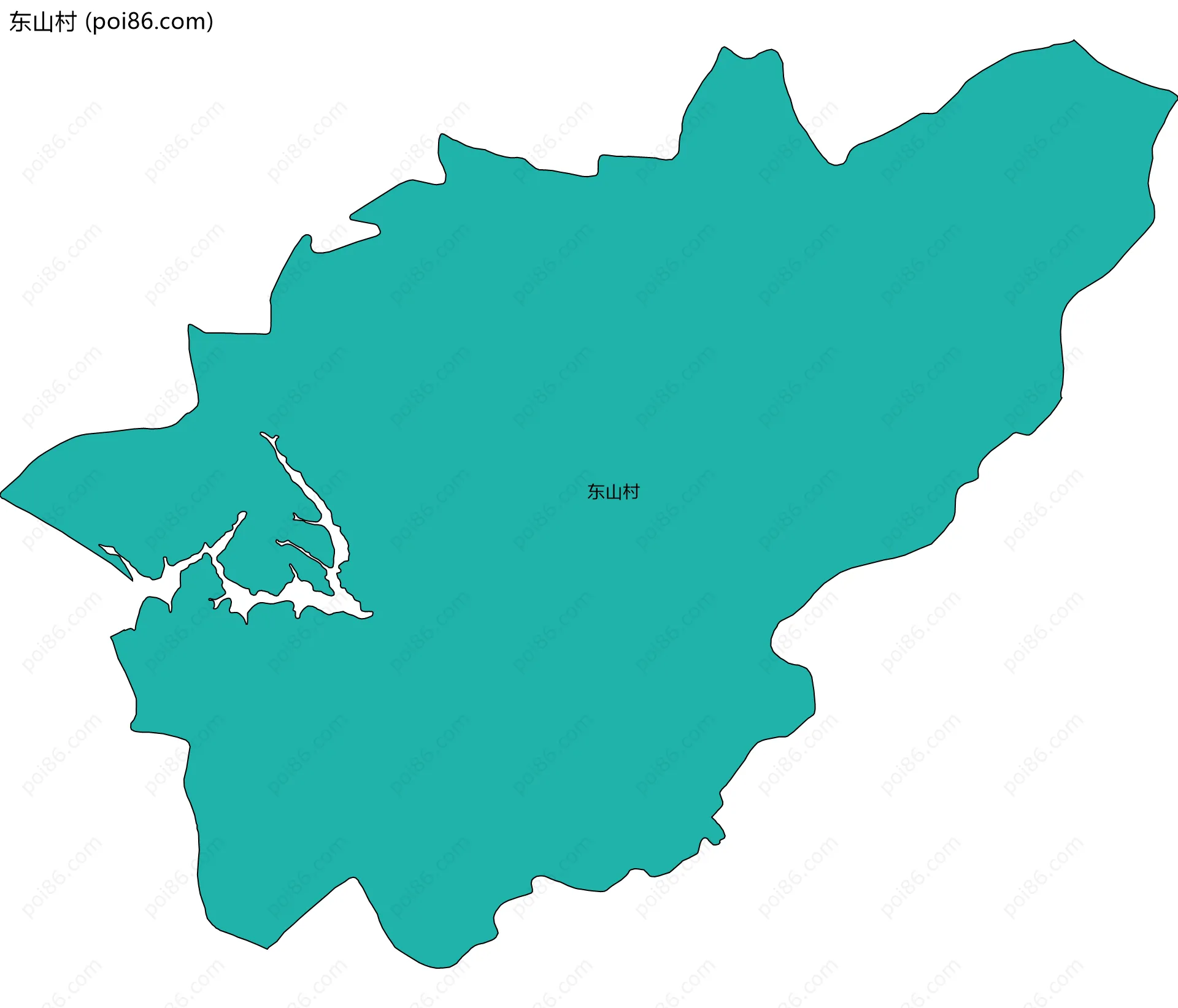 东山村边界地图