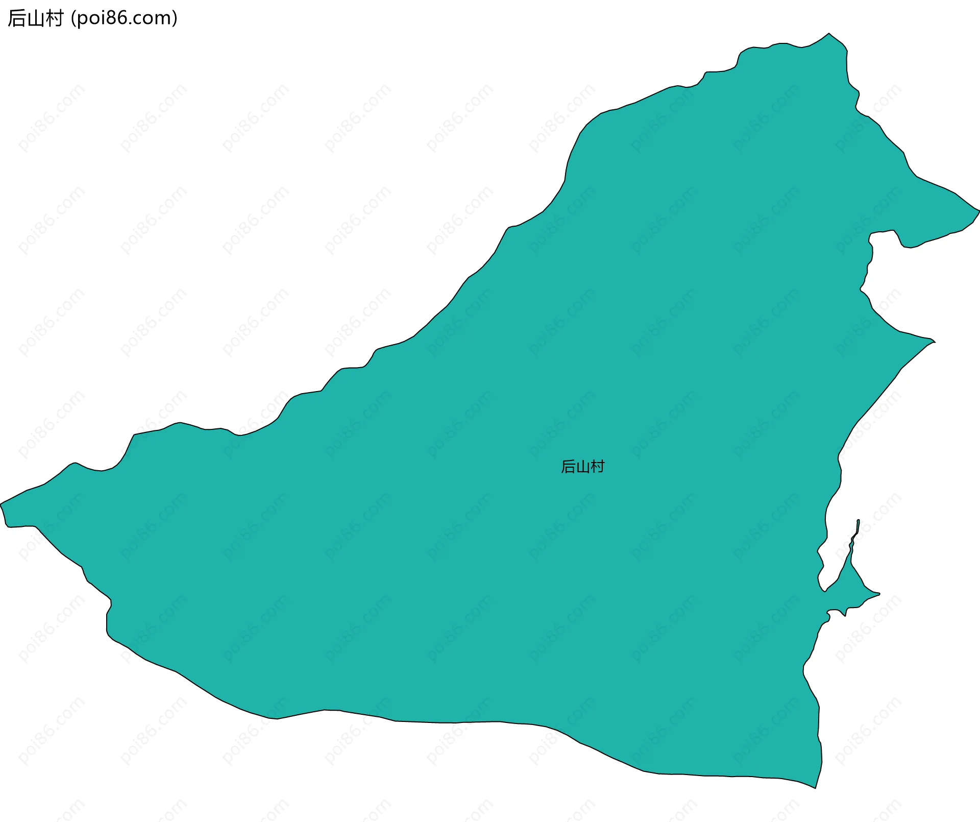 后山村边界地图