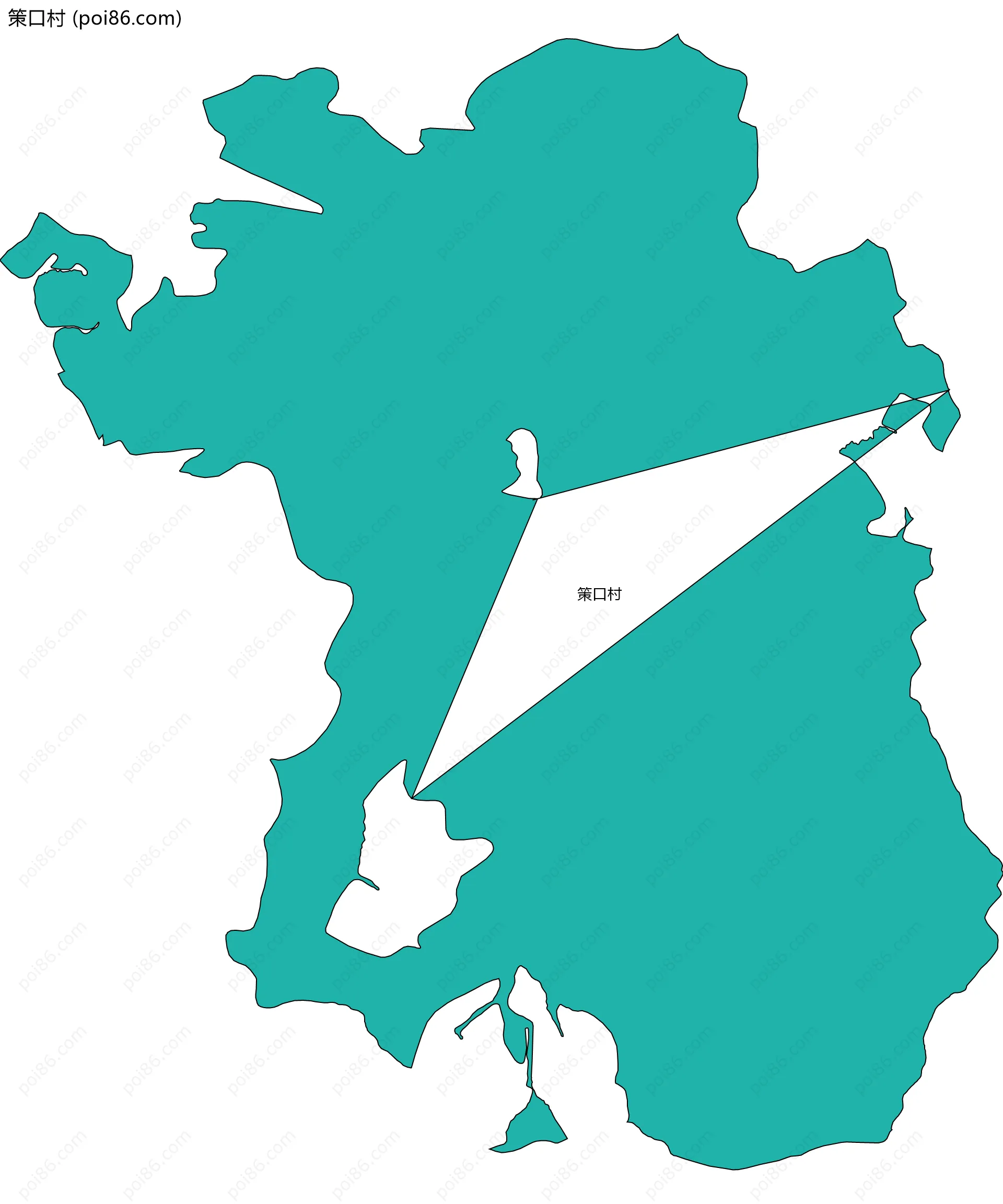 策口村边界地图