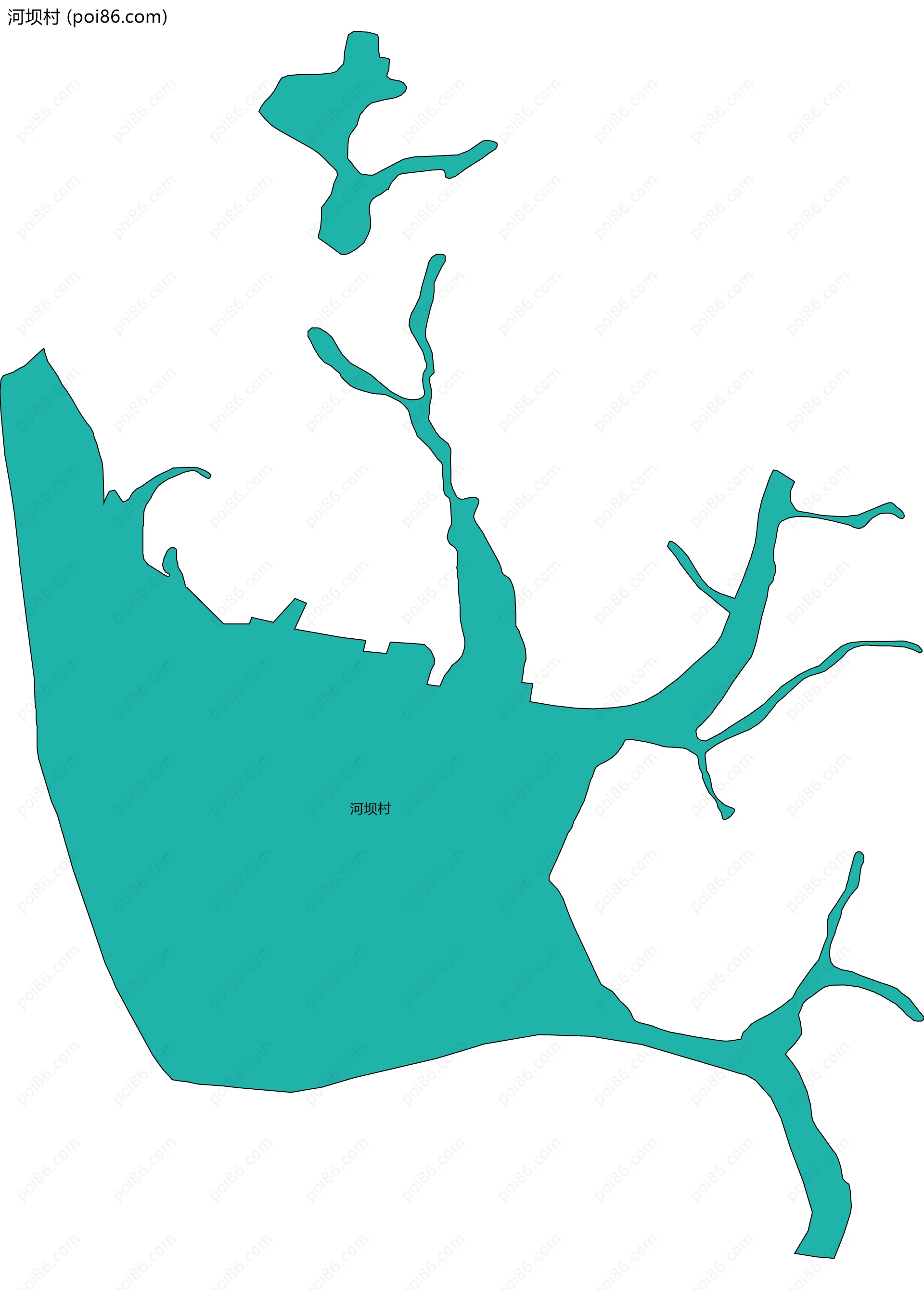 河坝村边界地图