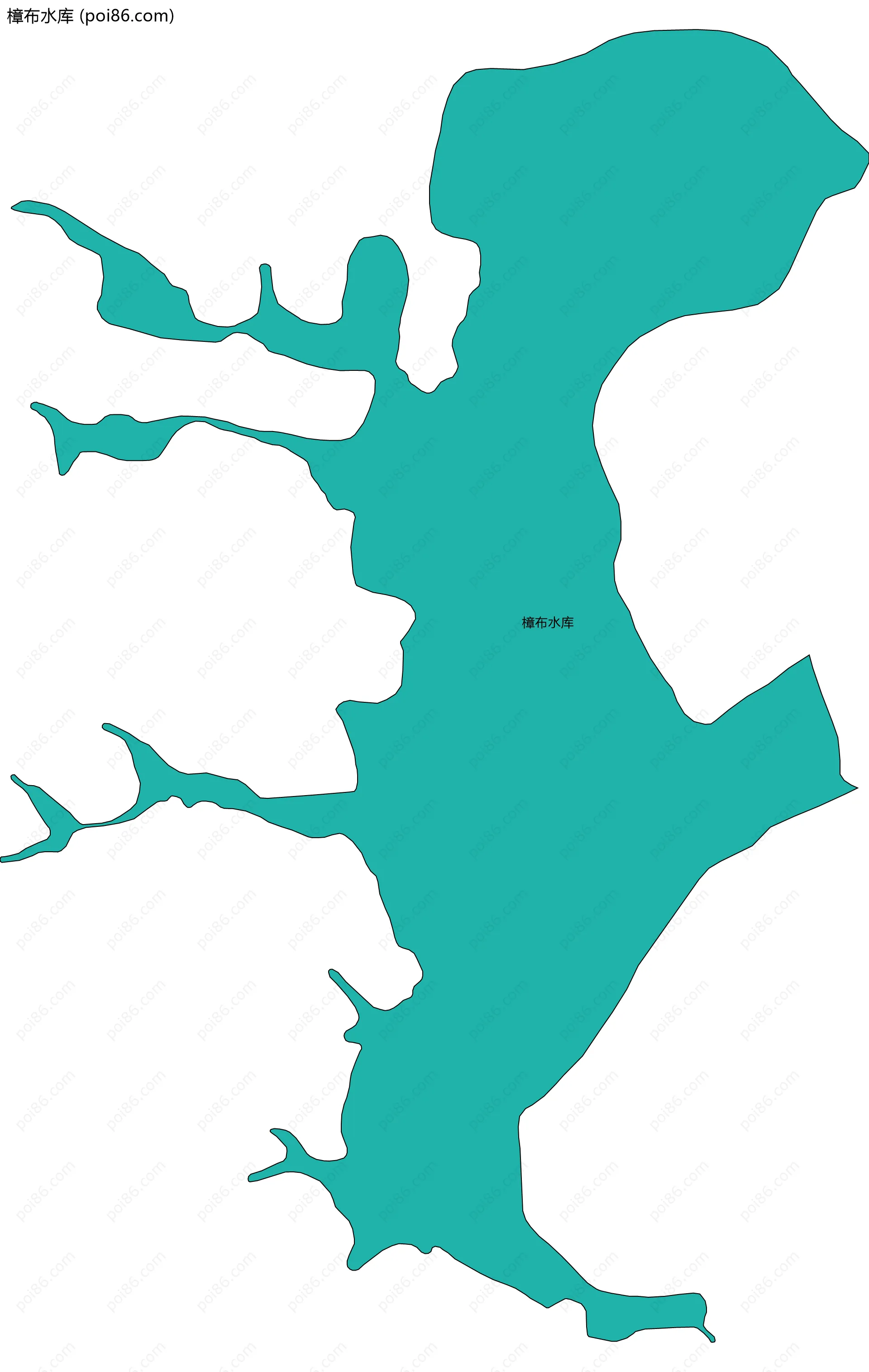 樟布水库边界地图