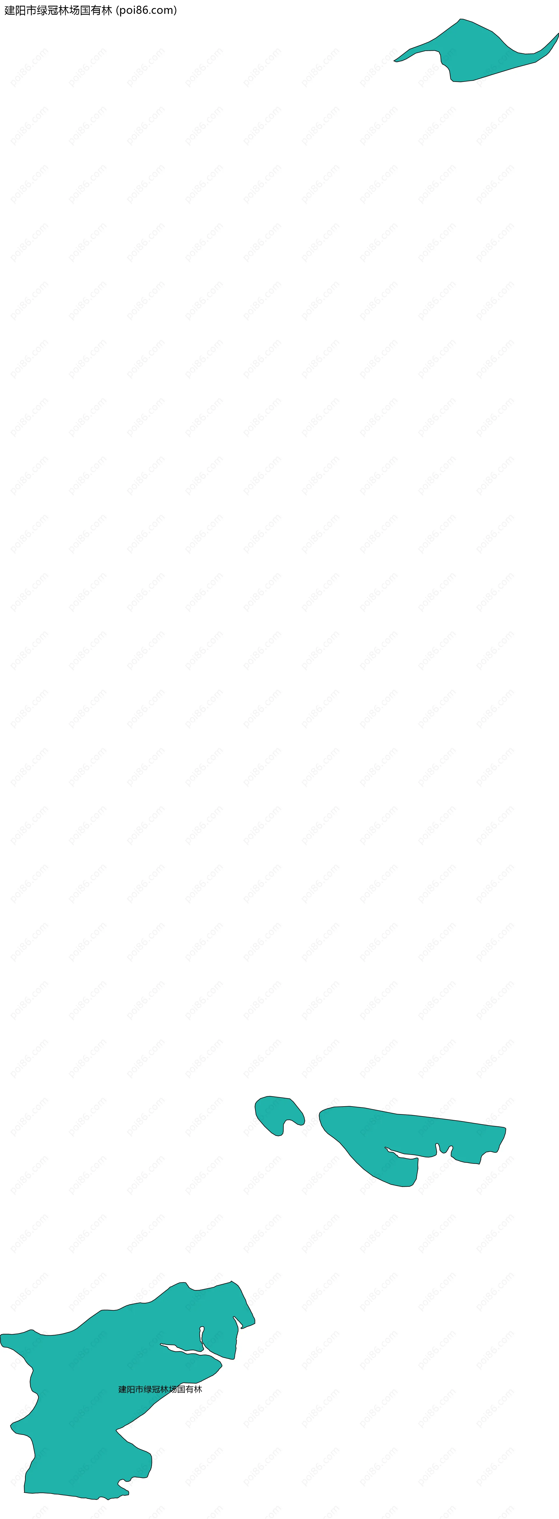 建阳市绿冠林场国有林边界地图