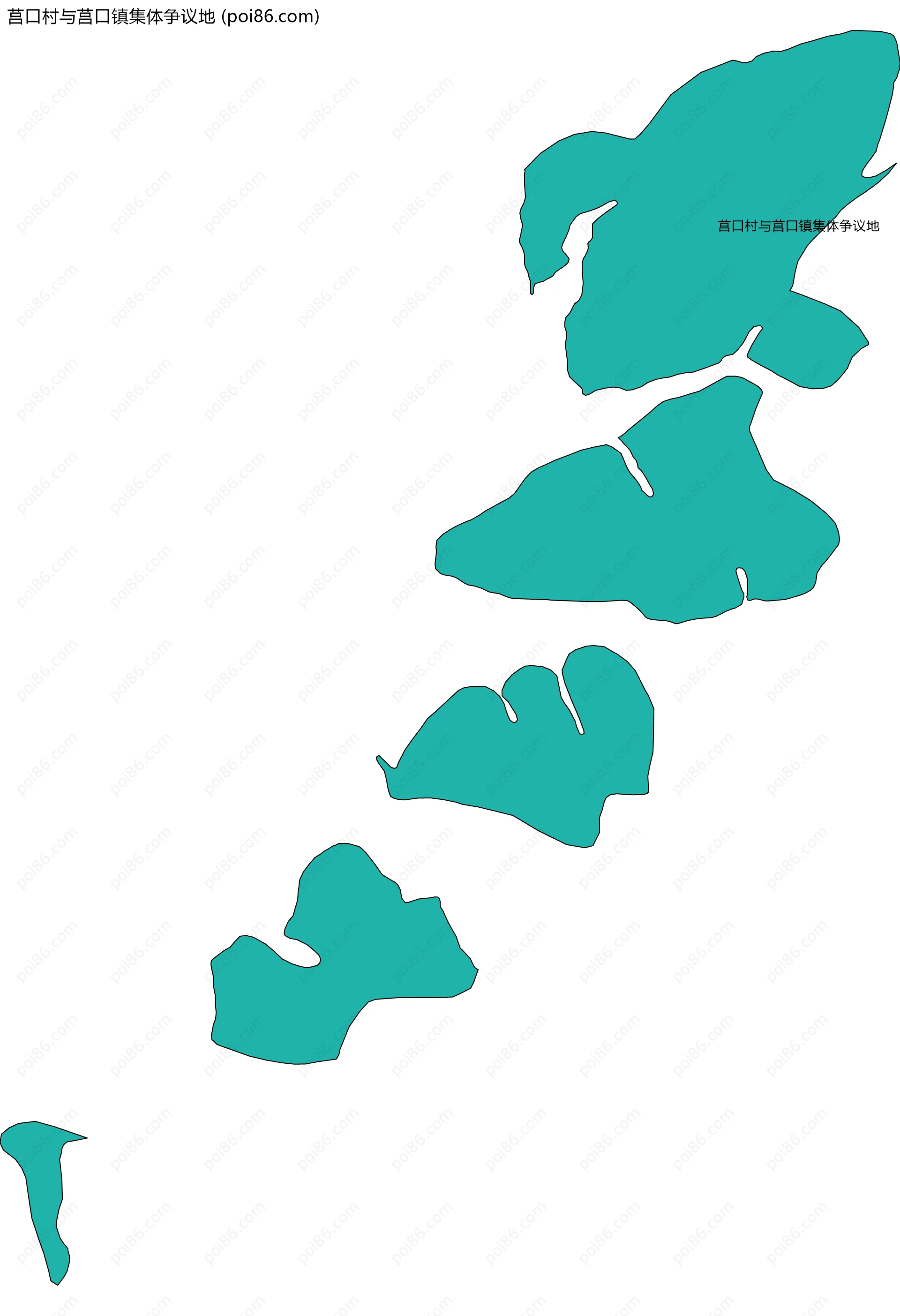 莒口村与莒口镇集体争议地边界地图