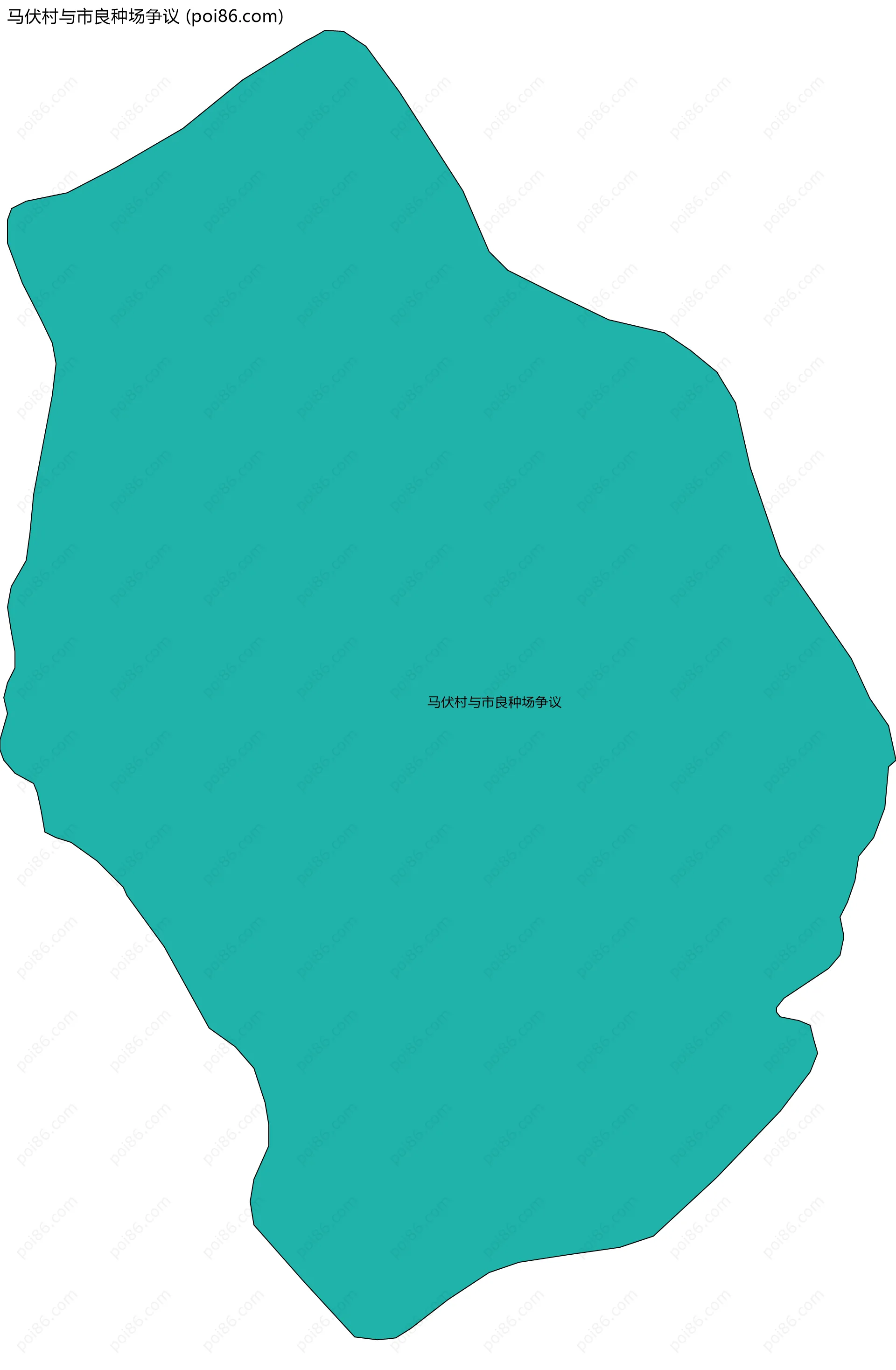 马伏村与市良种场争议边界地图