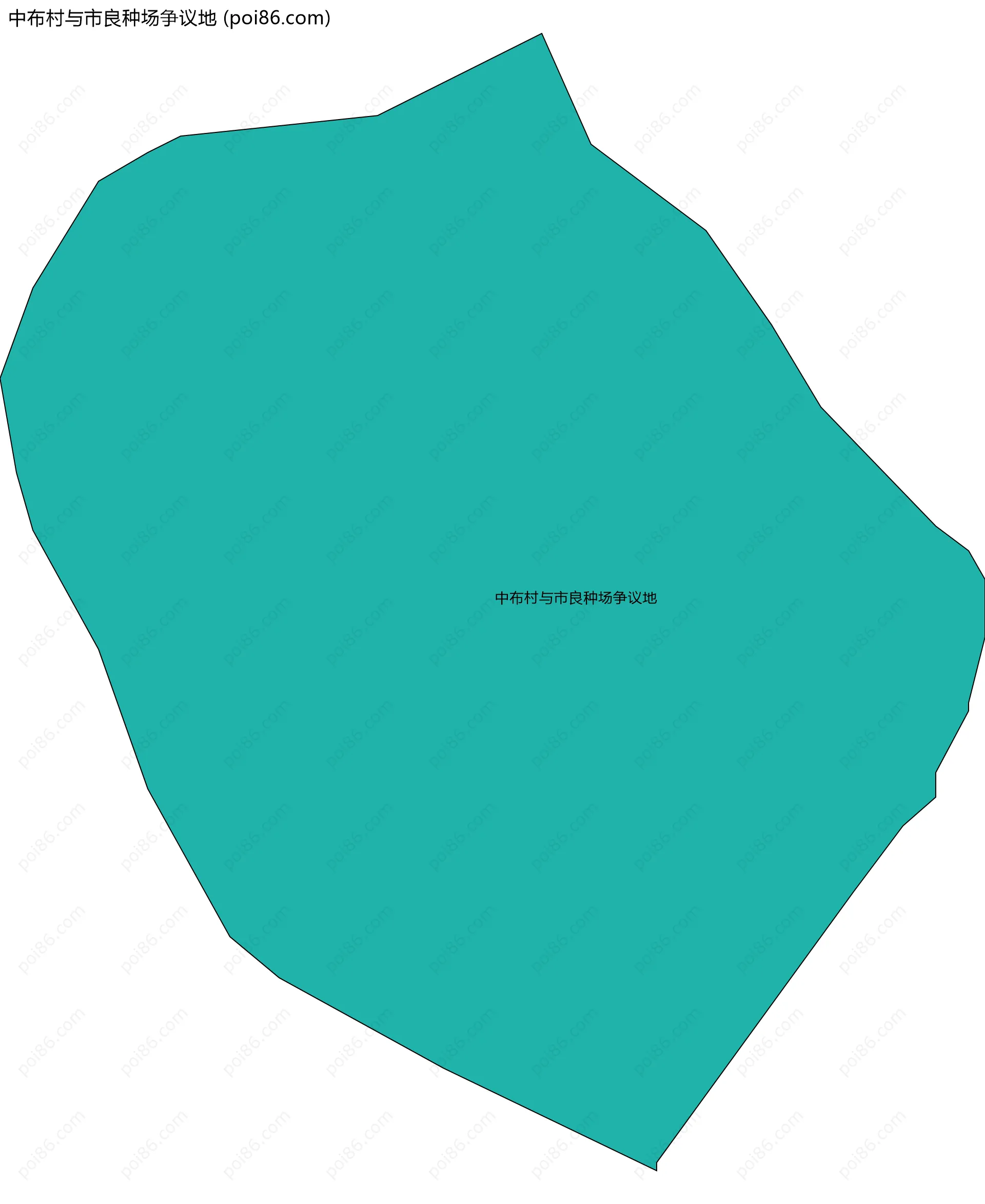 中布村与市良种场争议地边界地图