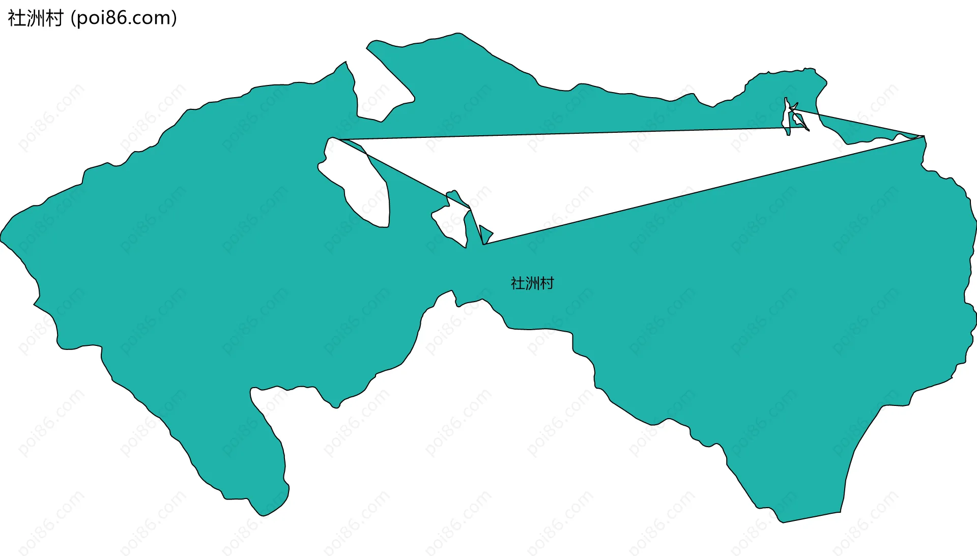 社洲村边界地图