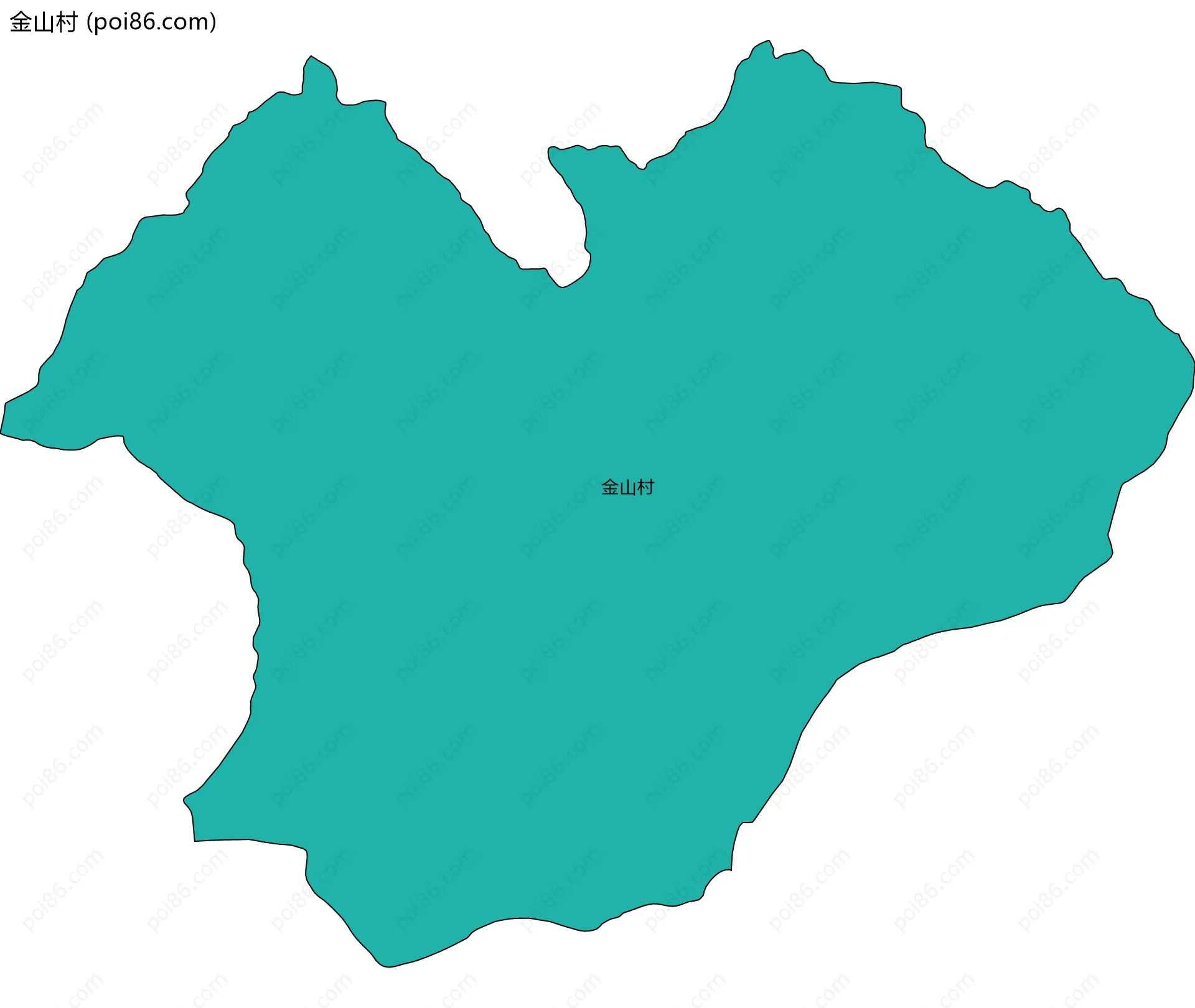 金山村边界地图