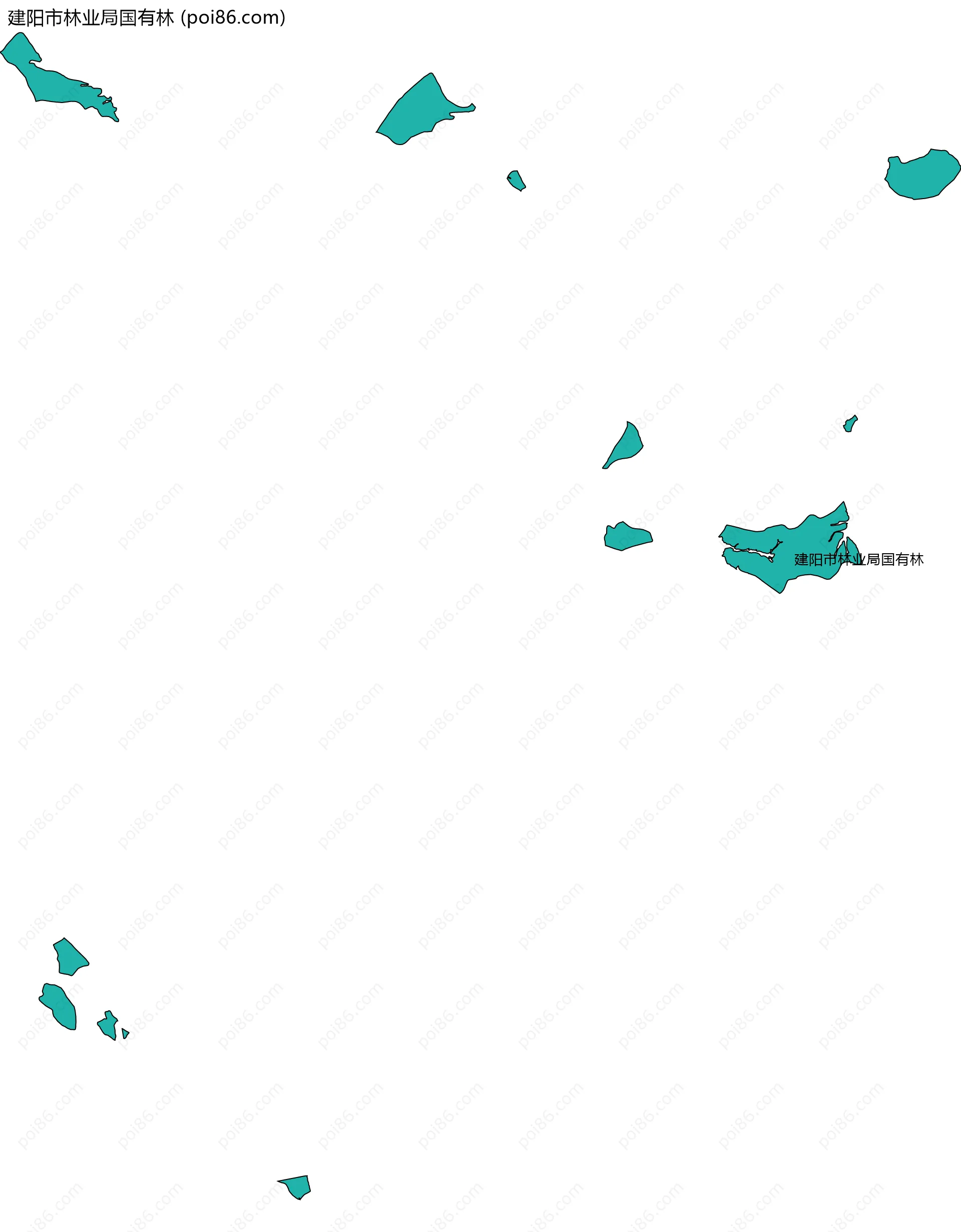 建阳市林业局国有林边界地图