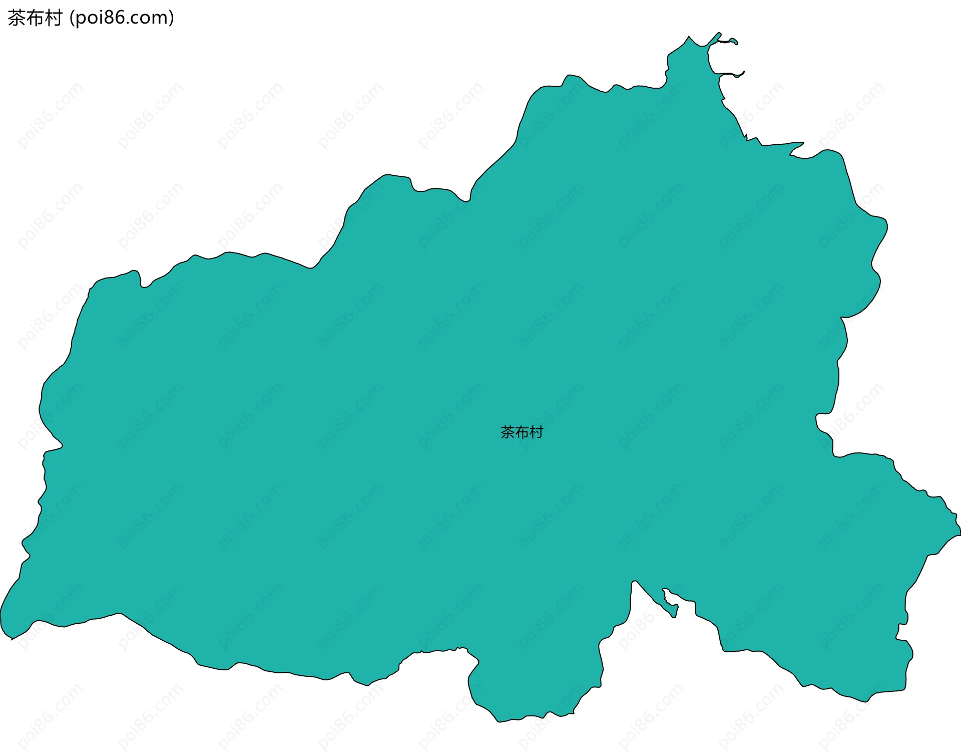 茶布村边界地图